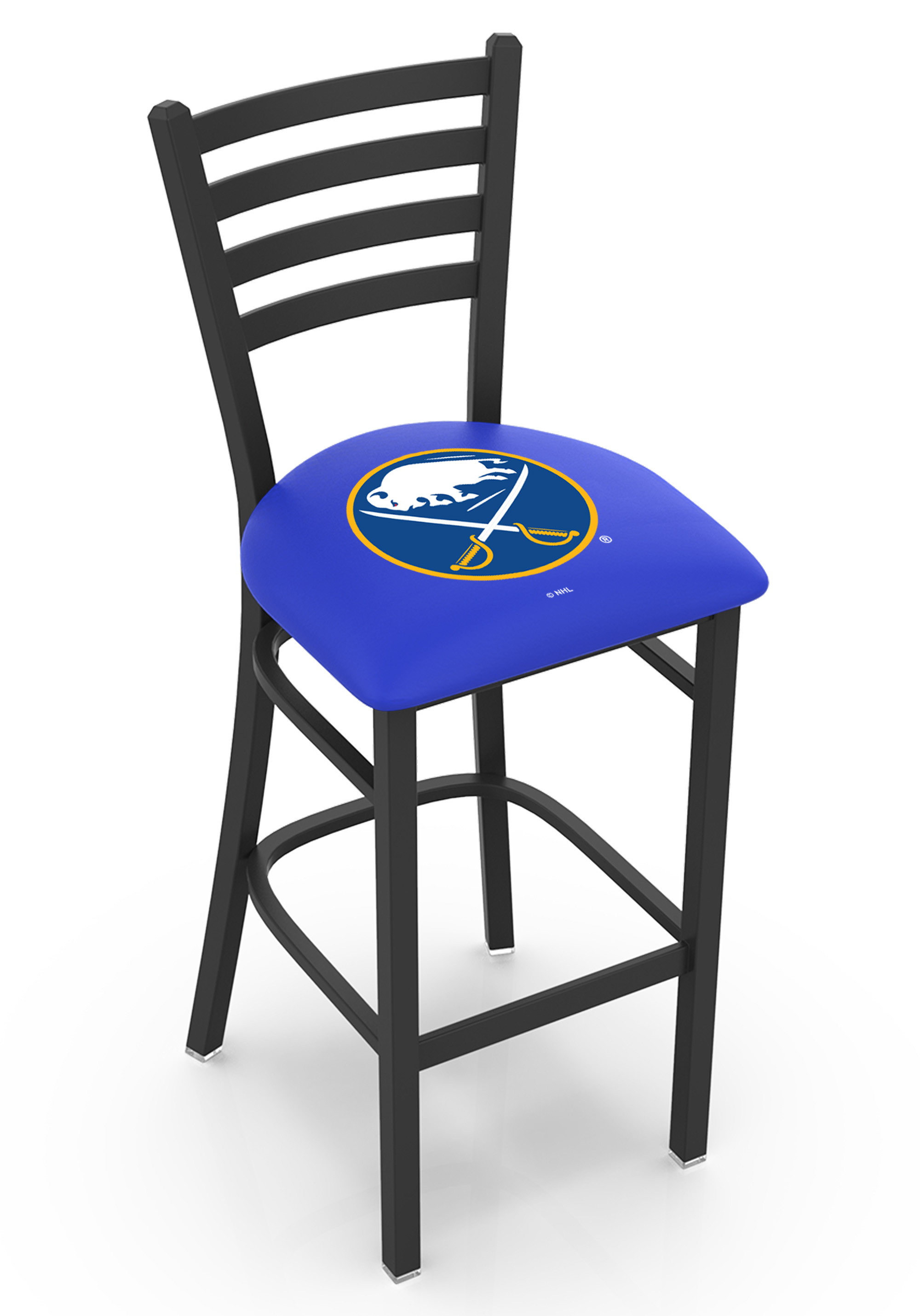 L004 Buffalo Sabres 30" Stationary Bar Stool with Black Wrinkle Finish  