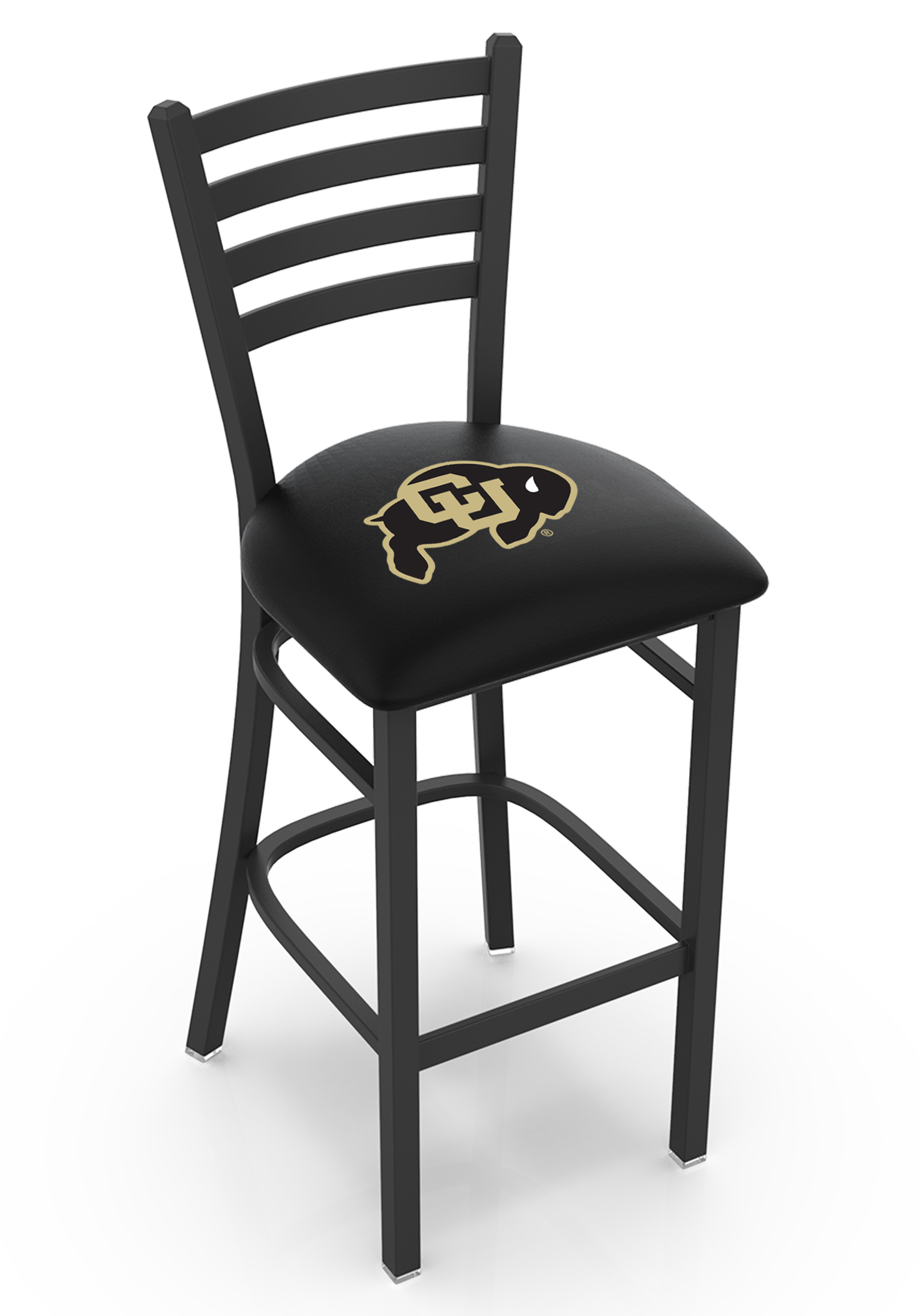 L004 Colorado 30" Stationary Bar Stool with Black Wrinkle Finish  