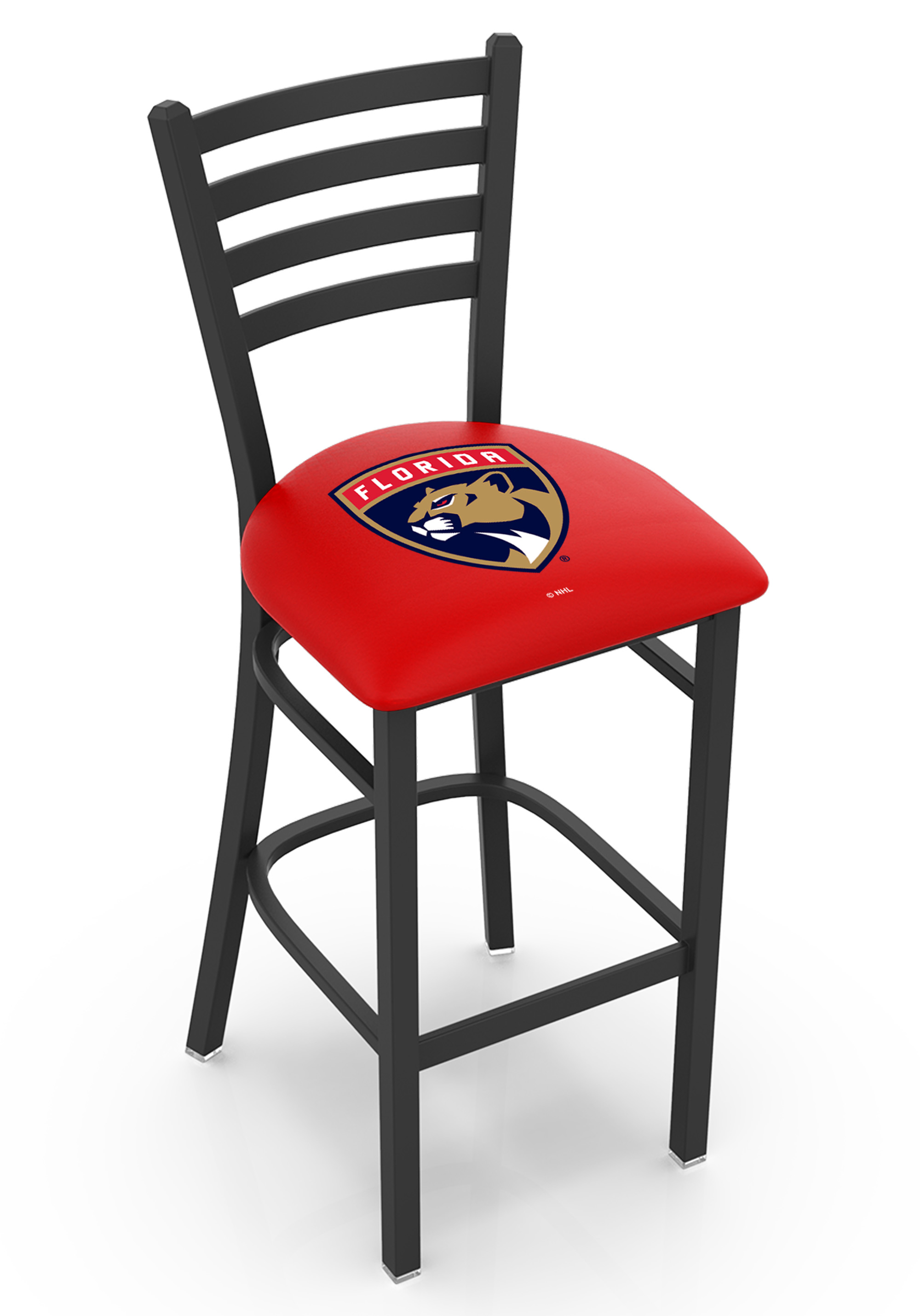 L004 Florida Panthers 30" Stationary Bar Stool with Black Wrinkle Finish  