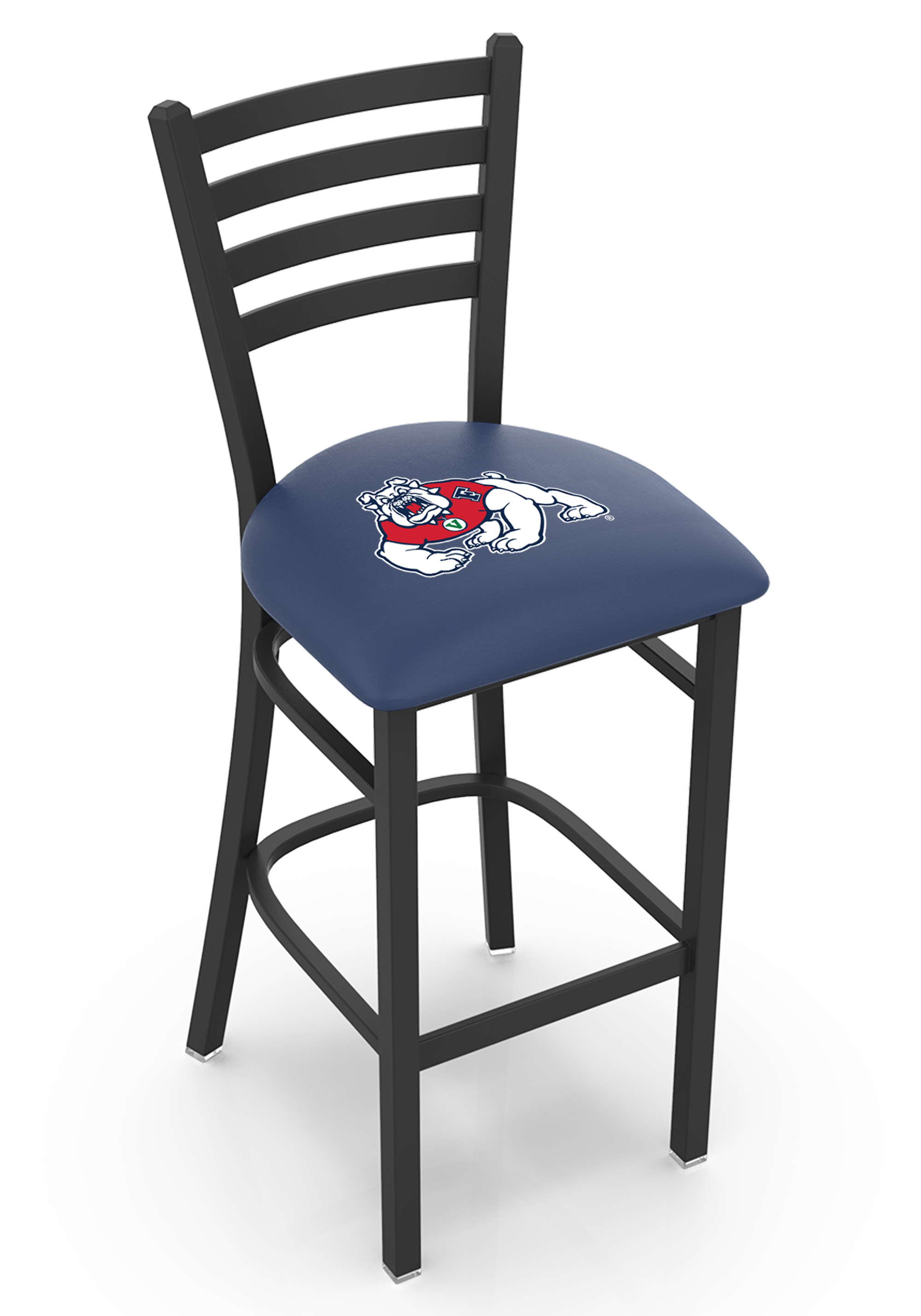L004 Fresno State 30" Stationary Bar Stool with Black Wrinkle Finish  