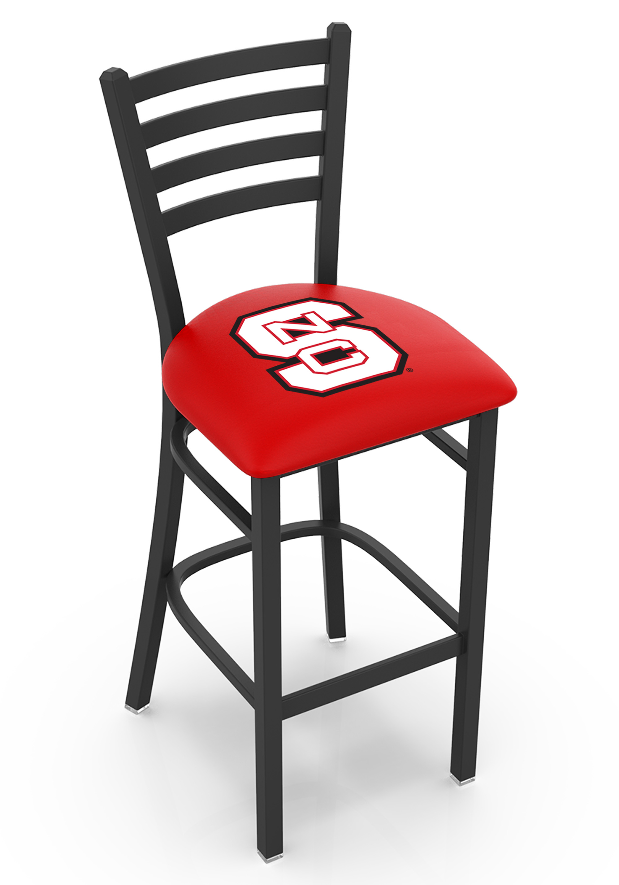 L004 North Carolina State 30" Stationary Bar Stool with Black Wrinkle Finish  