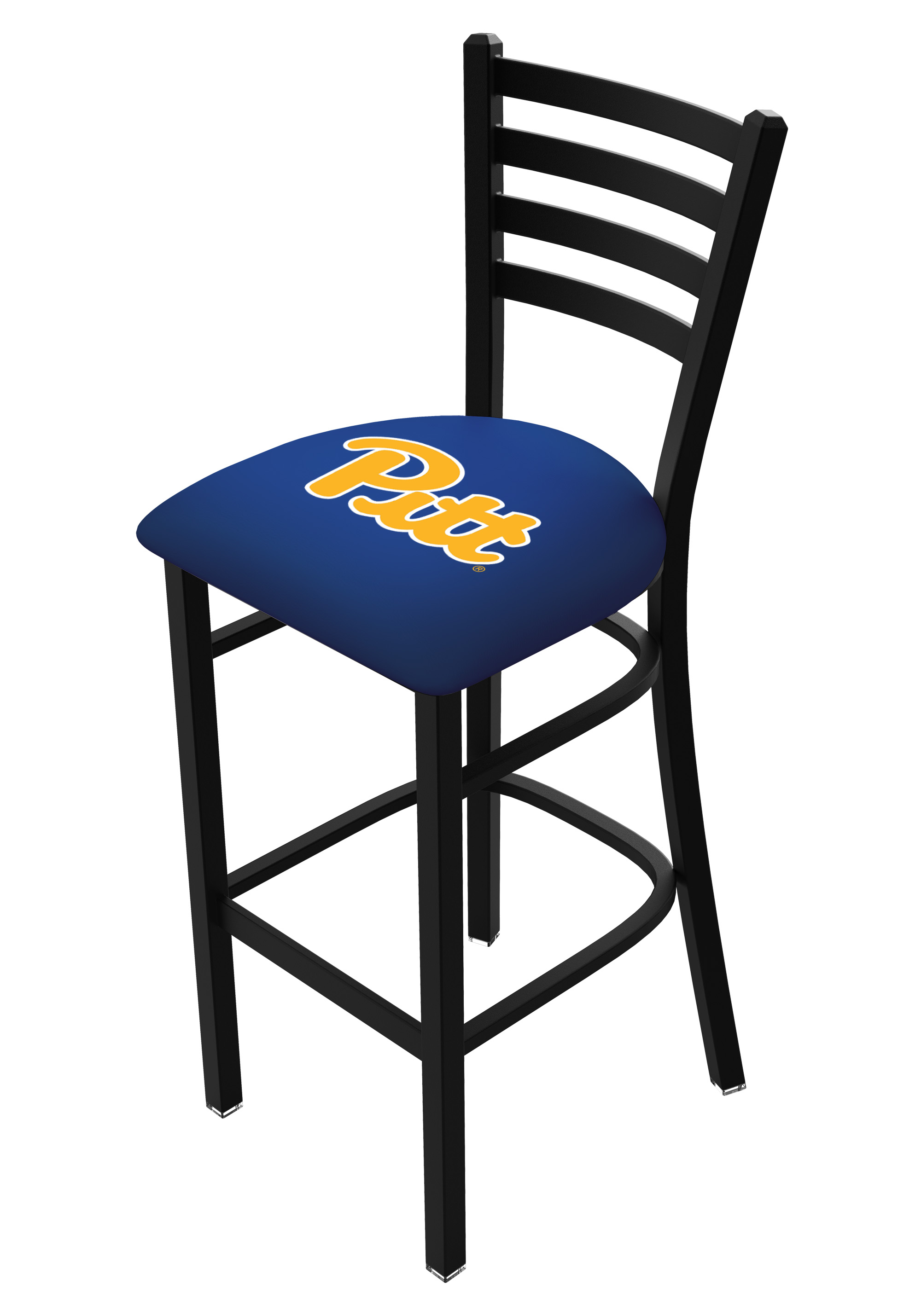 L004 Pitt 30" Stationary Bar Stool with Black Wrinkle Finish  