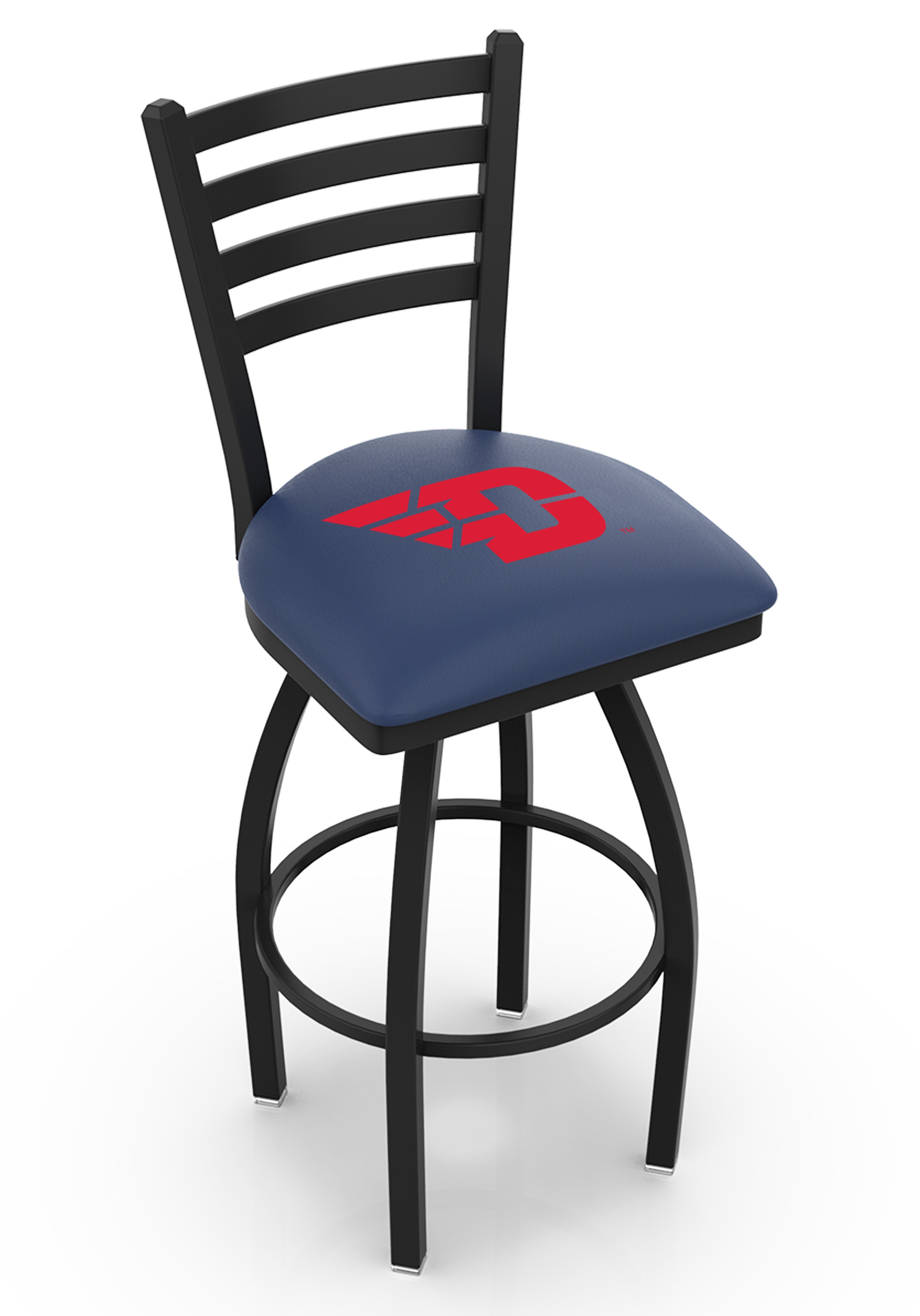 L014 University of Dayton 36" Swivel Bar Stool with Black Wrinkle Finish  