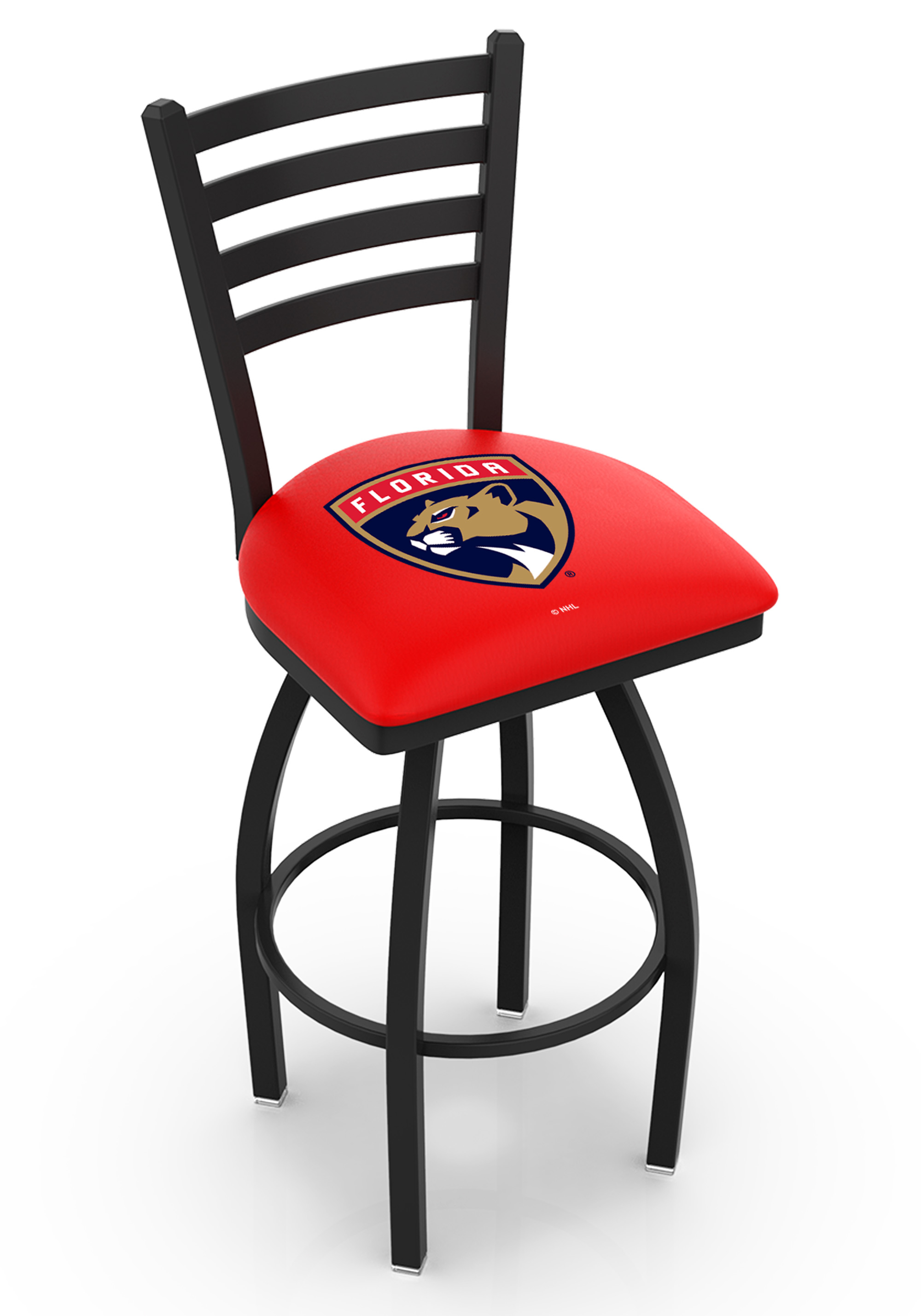 L014 Florida Panthers 25" Swivel Counter Stool with Black Wrinkle Finish  