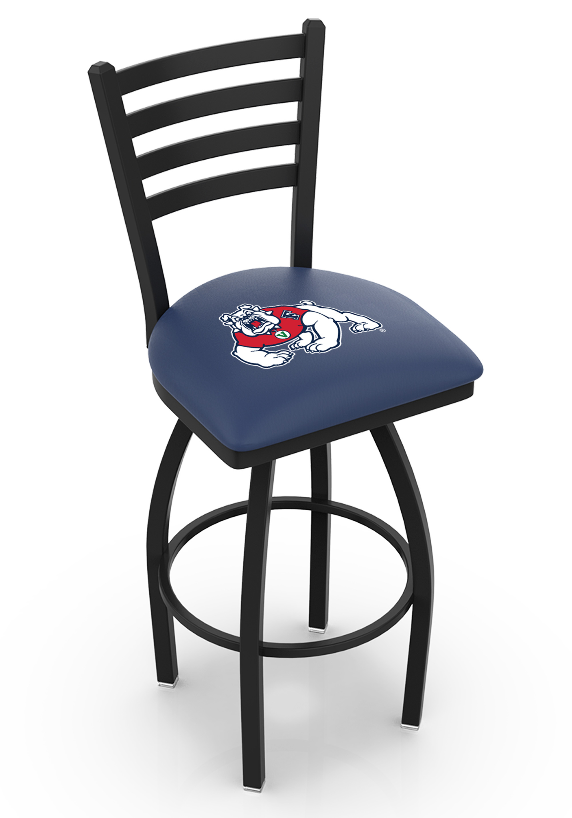 L014 Fresno State 36" Swivel Bar Stool with Black Wrinkle Finish  
