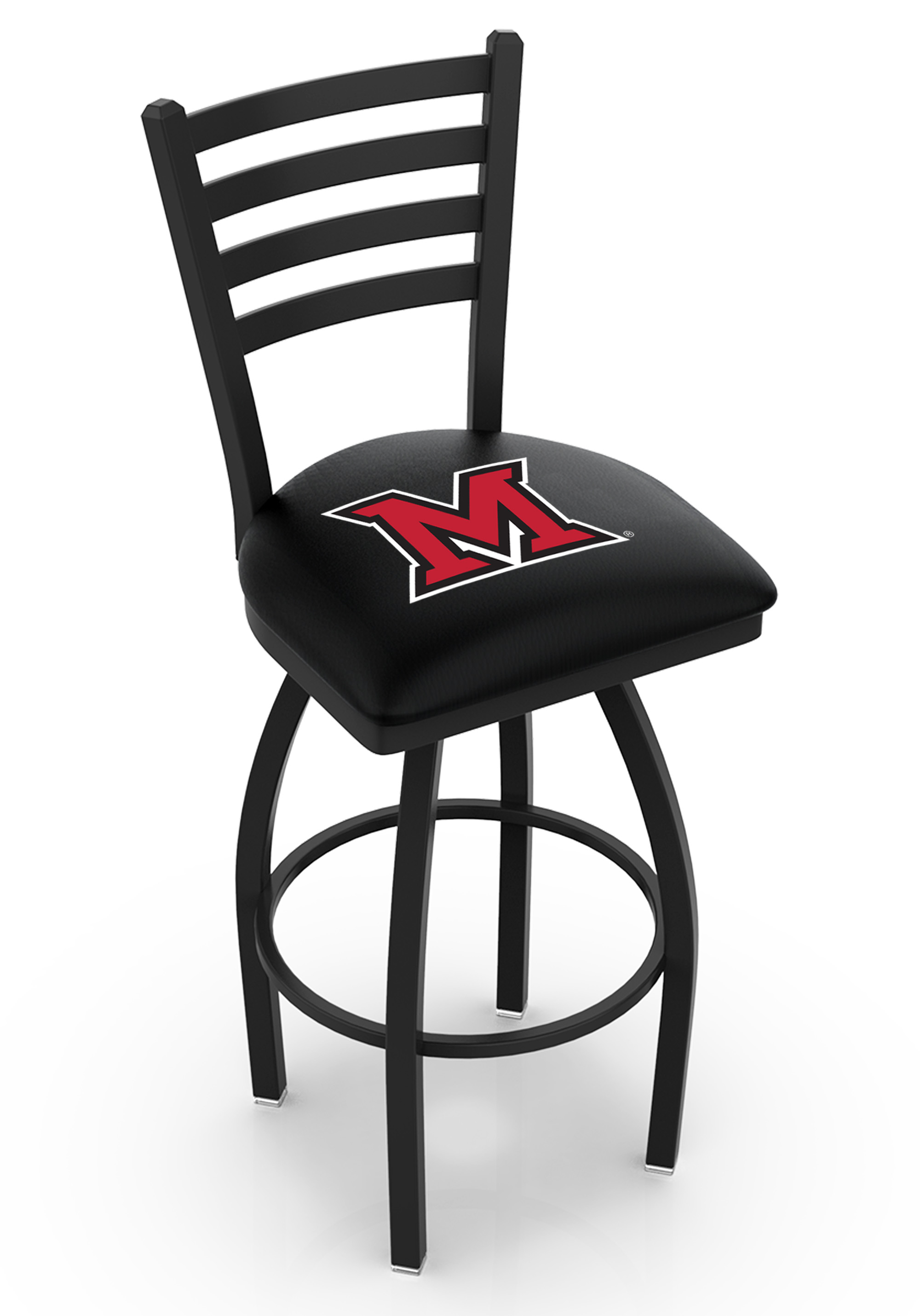 L014 Miami (OH) 36" Swivel Bar Stool with Black Wrinkle Finish  