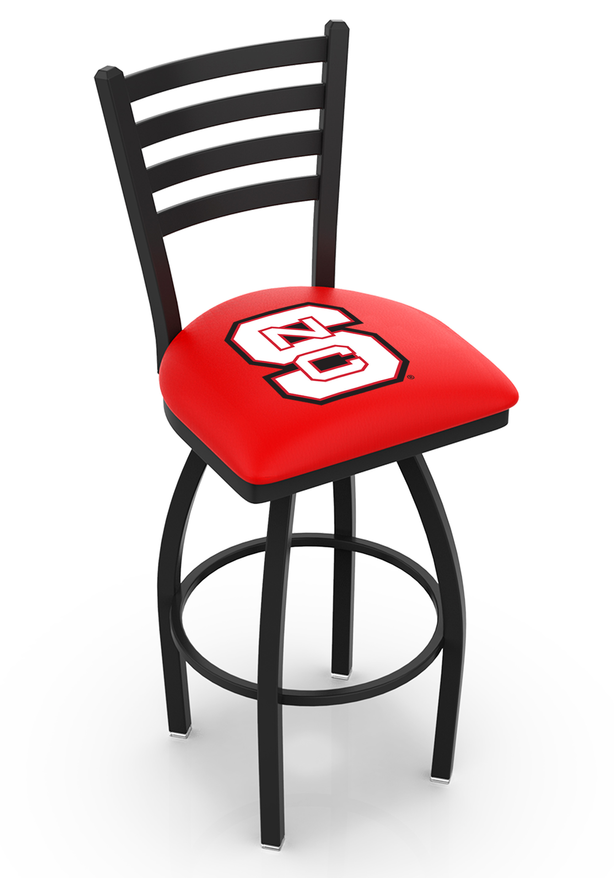 L014 North Carolina State 36" Swivel Bar Stool with Black Wrinkle Finish  