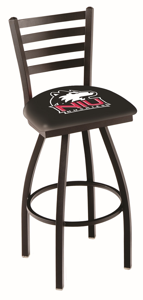 L014 Northern Illinois 36" Swivel Bar Stool with Black Wrinkle Finish  