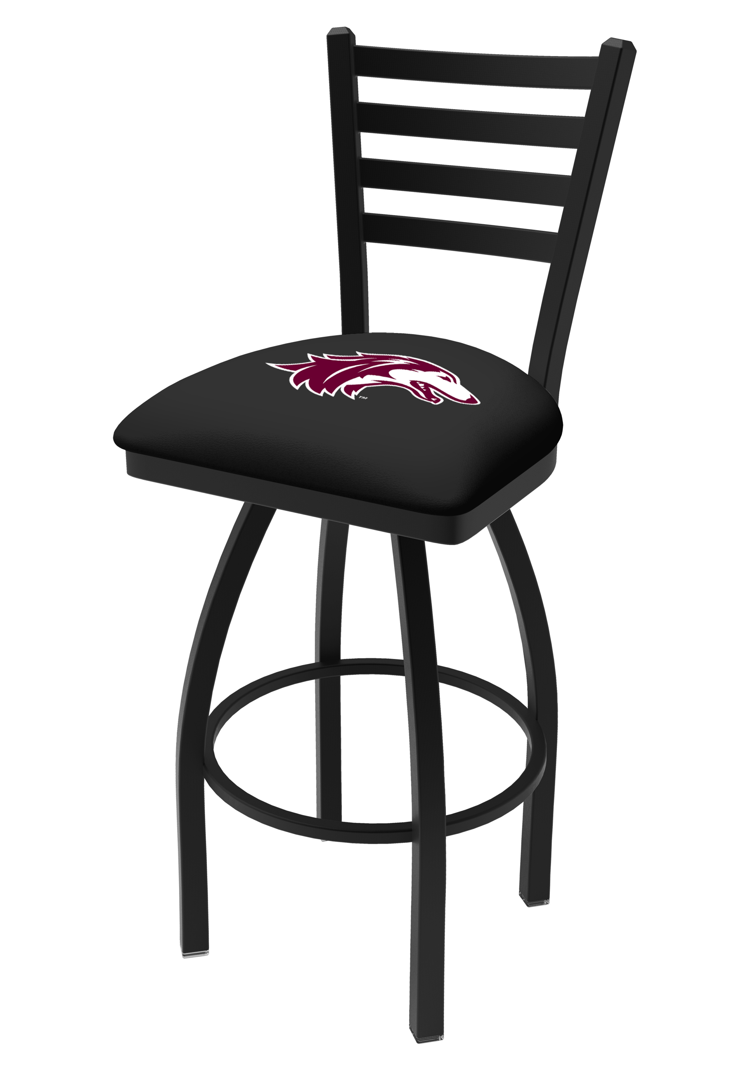 L014 Southern Illinois 36" Swivel Bar Stool with Black Wrinkle Finish  