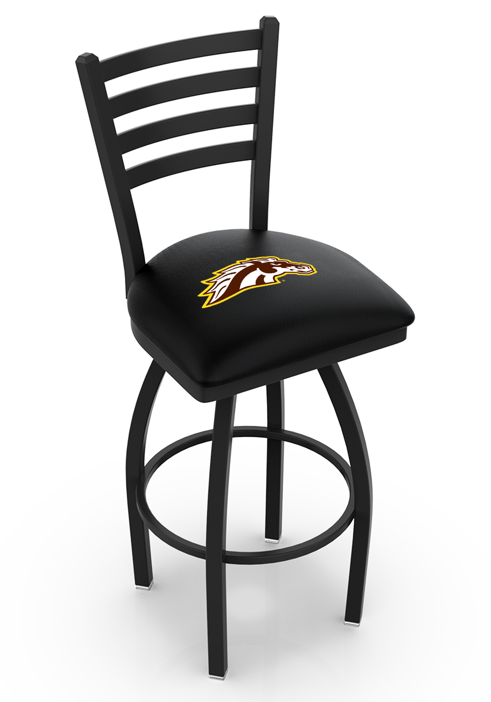 L014 Western Michigan 36" Swivel Bar Stool with Black Wrinkle Finish  