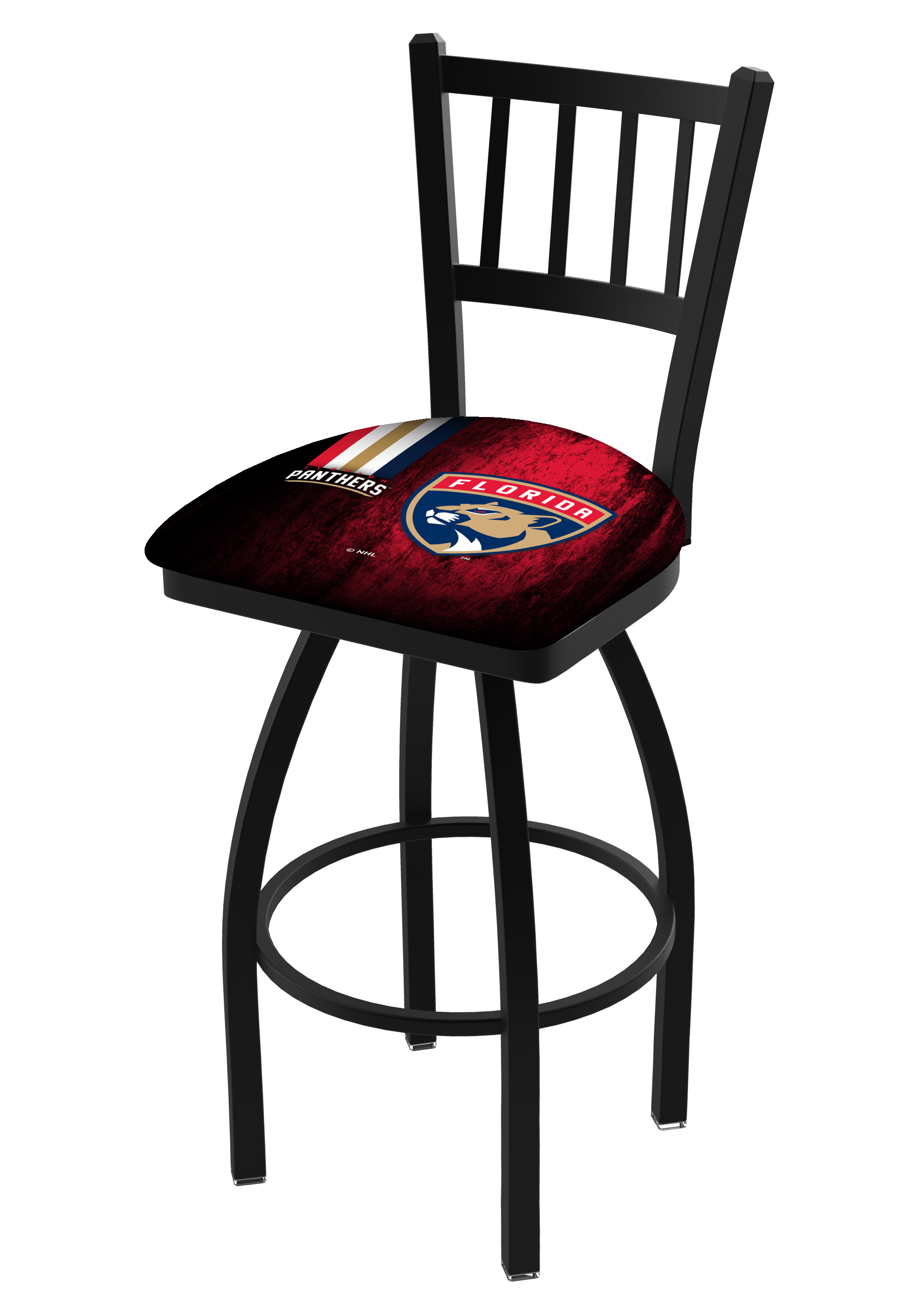 L018 Florida Panthers 25" Swivel Counter Stool with Black Wrinkle Finish  