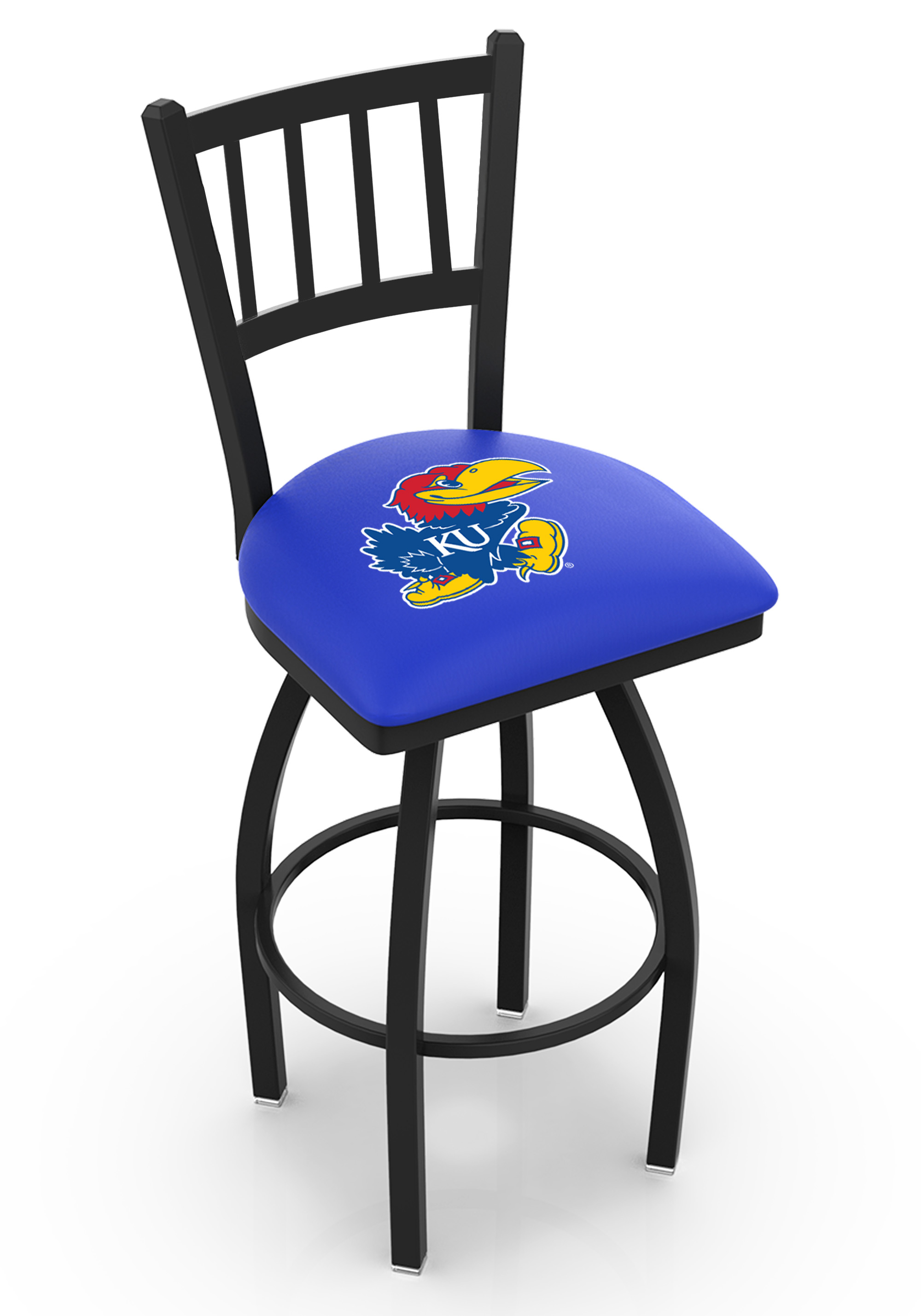 L018 Kansas 36" Swivel Bar Stool with Black Wrinkle Finish  