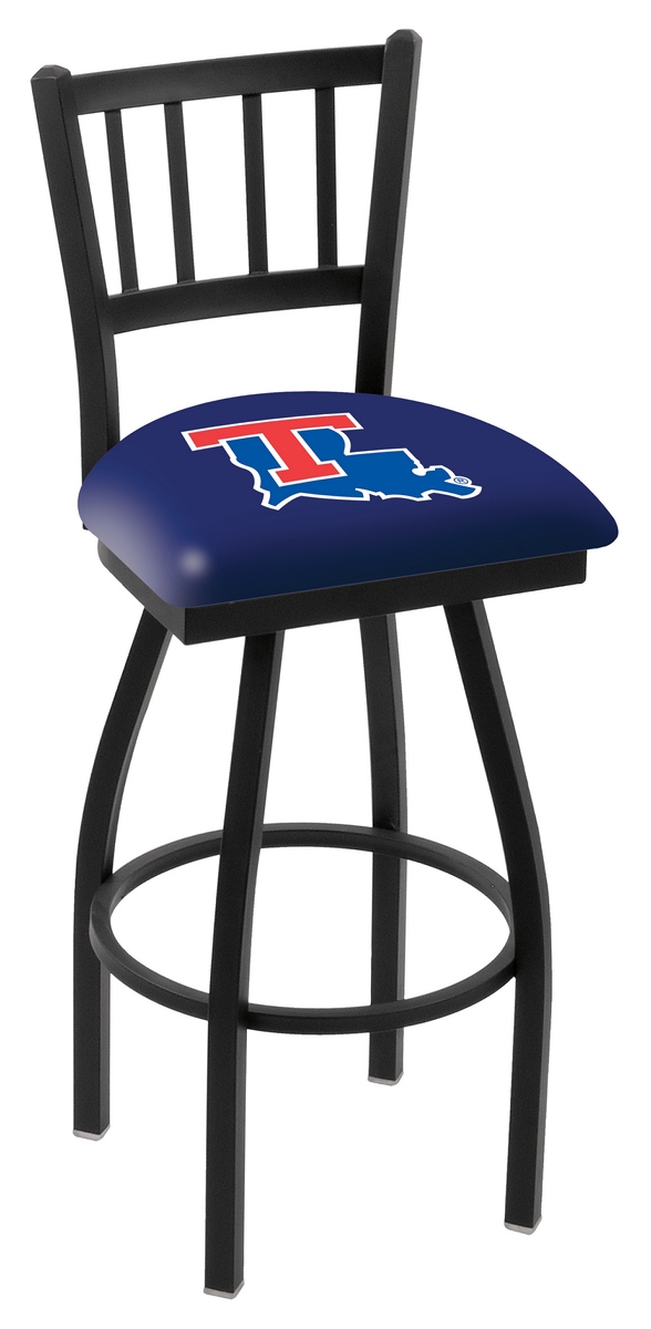 L018 Louisiana Tech 36" Swivel Bar Stool with Black Wrinkle Finish  