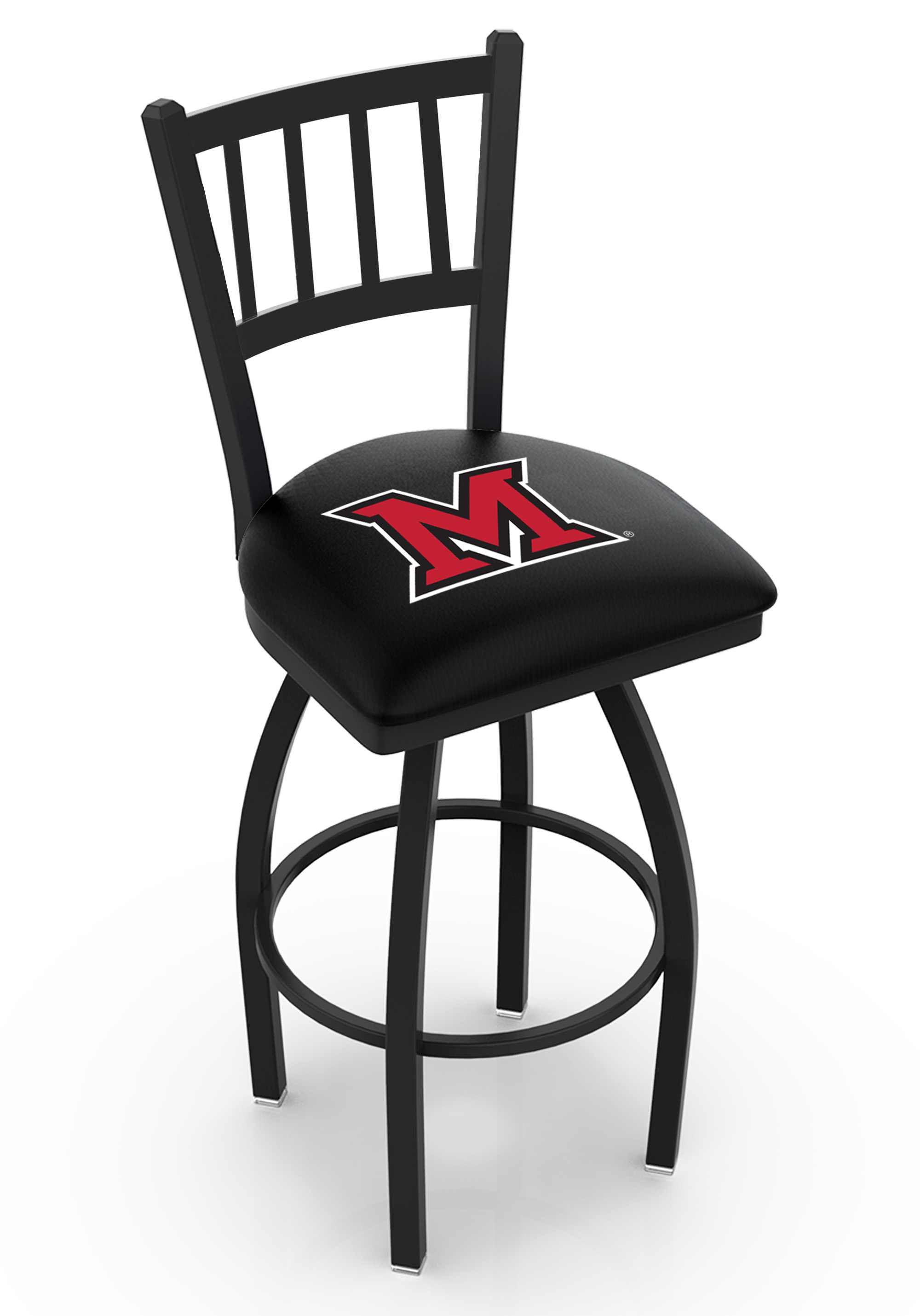 L018 Miami (OH) 36" Swivel Bar Stool with Black Wrinkle Finish  