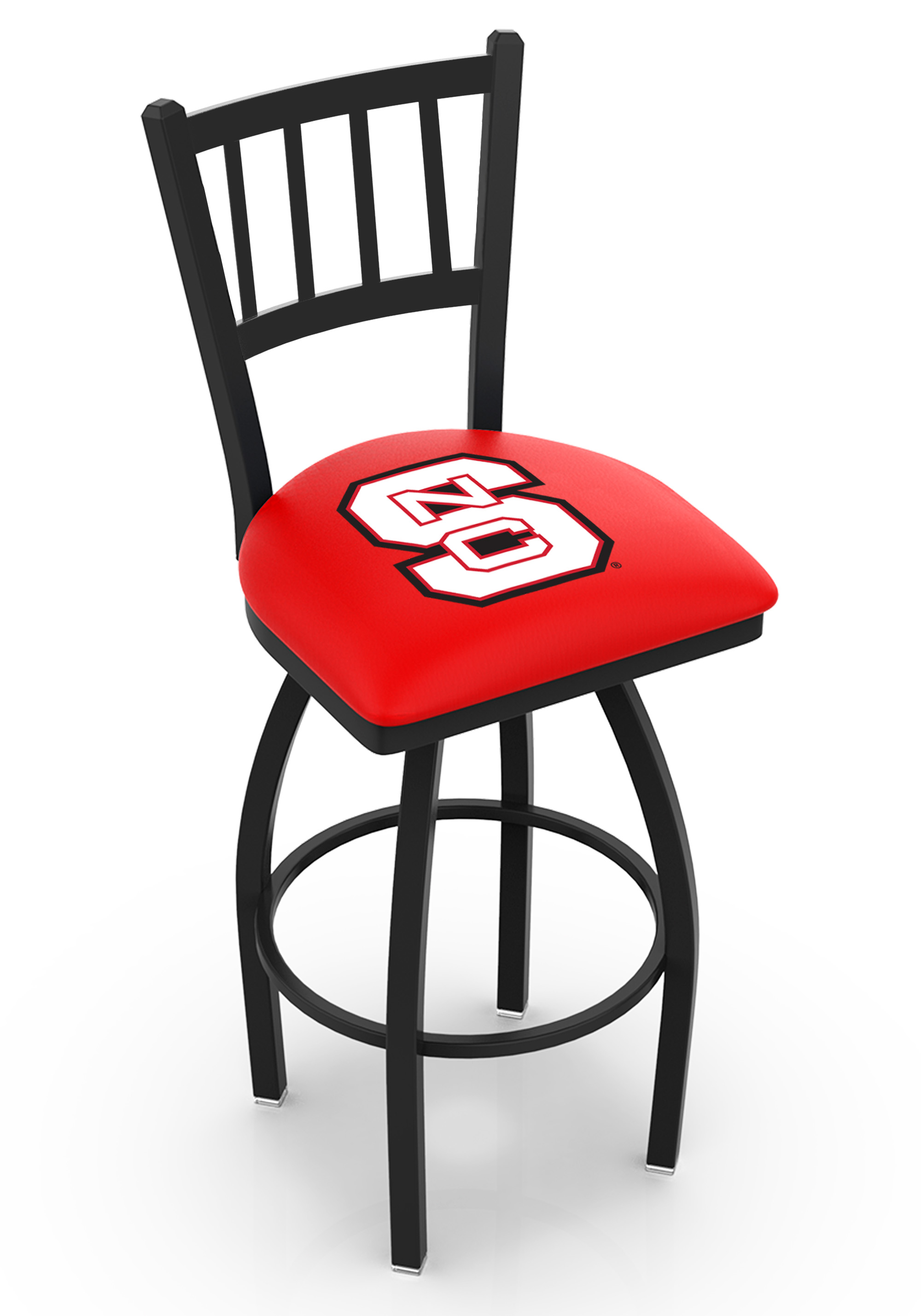 L018 North Carolina State 36" Swivel Bar Stool with Black Wrinkle Finish  