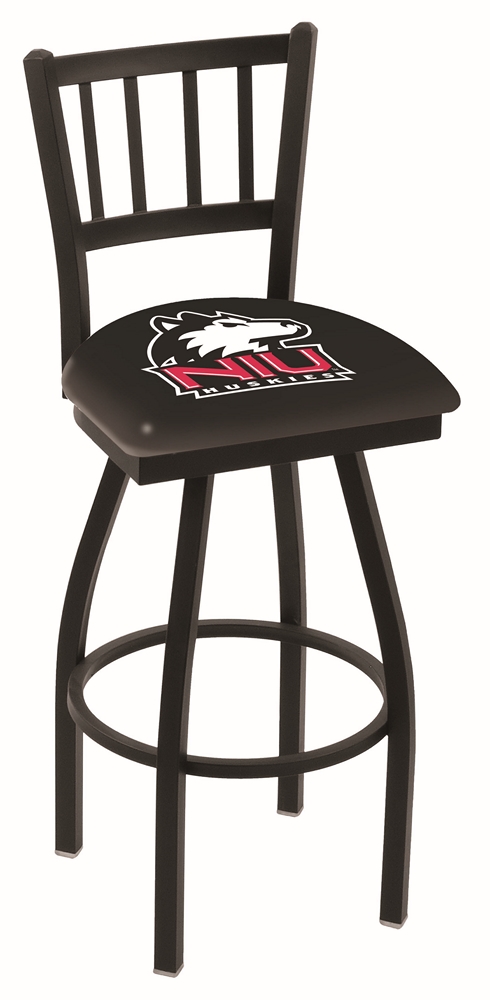 L018 Northern Illinois 36" Swivel Bar Stool with Black Wrinkle Finish  