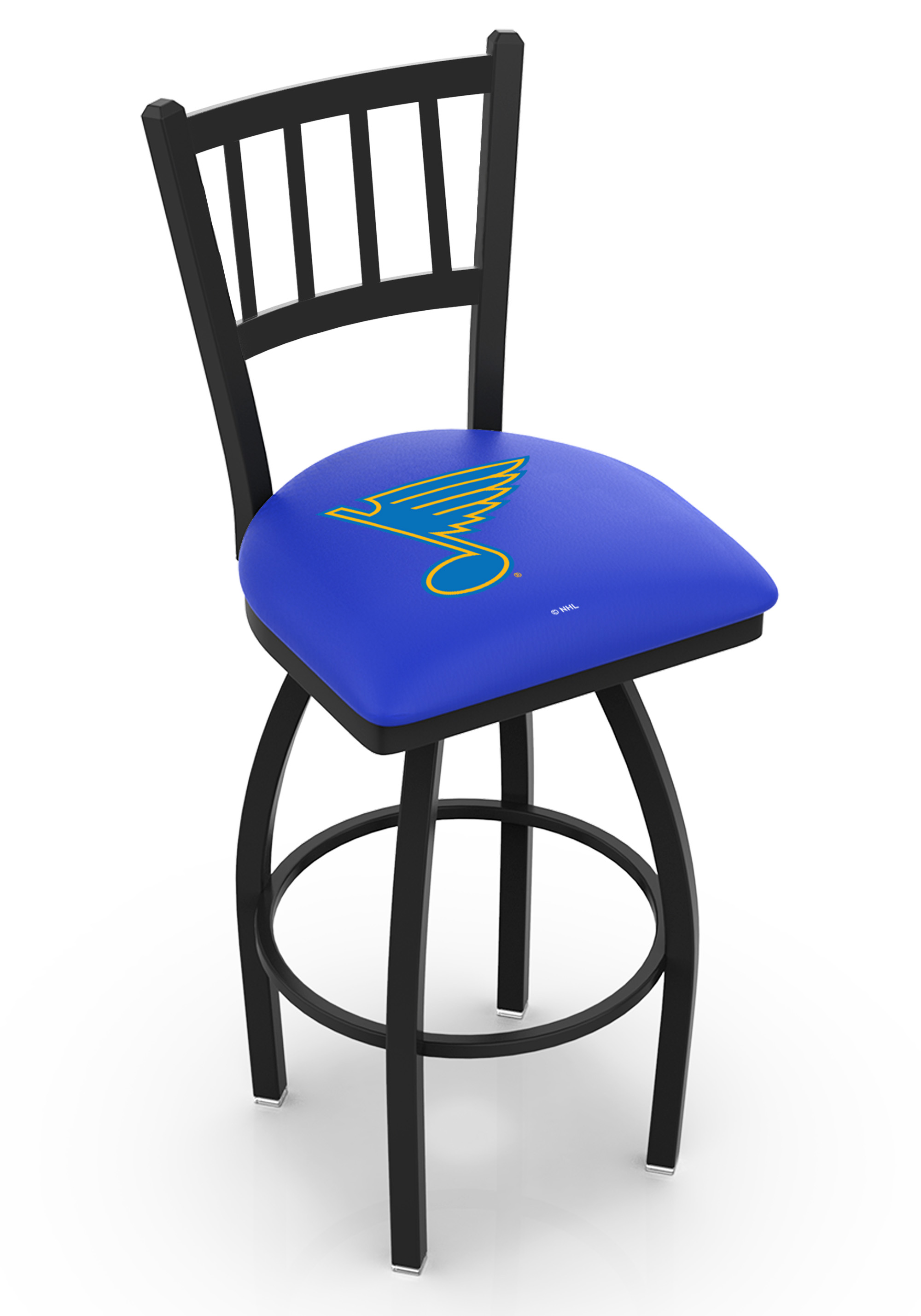L018 St Louis Blues 25" Swivel Counter Stool with Black Wrinkle Finish  