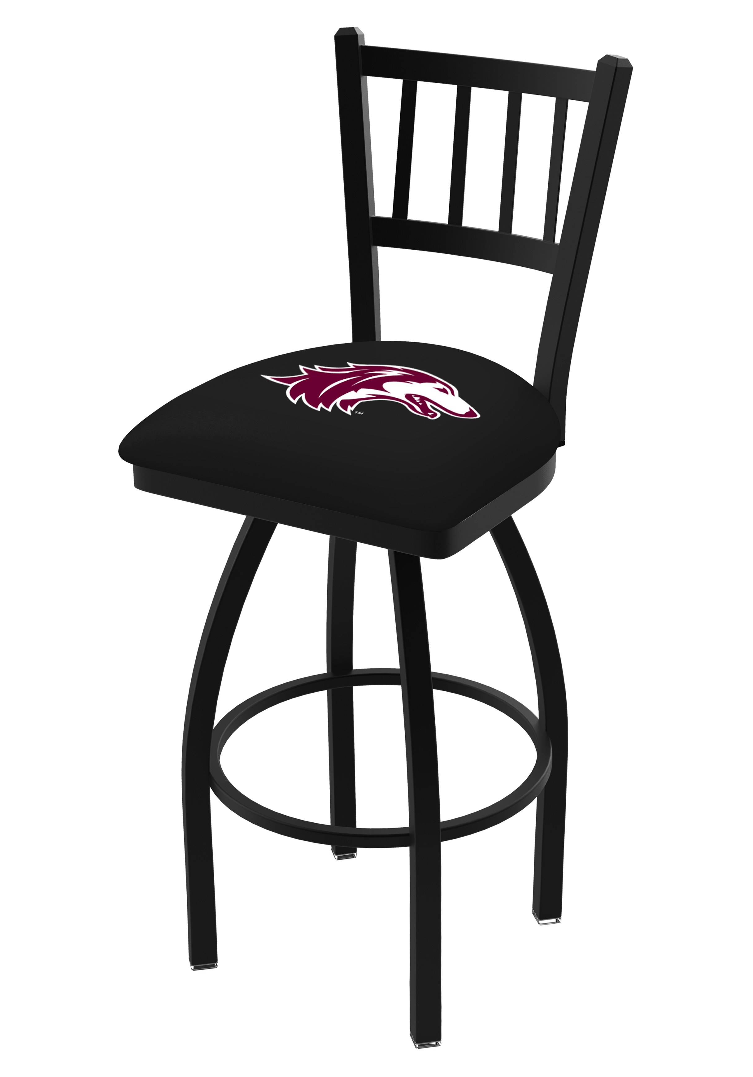 L018 Southern Illinois 36" Swivel Bar Stool with Black Wrinkle Finish  
