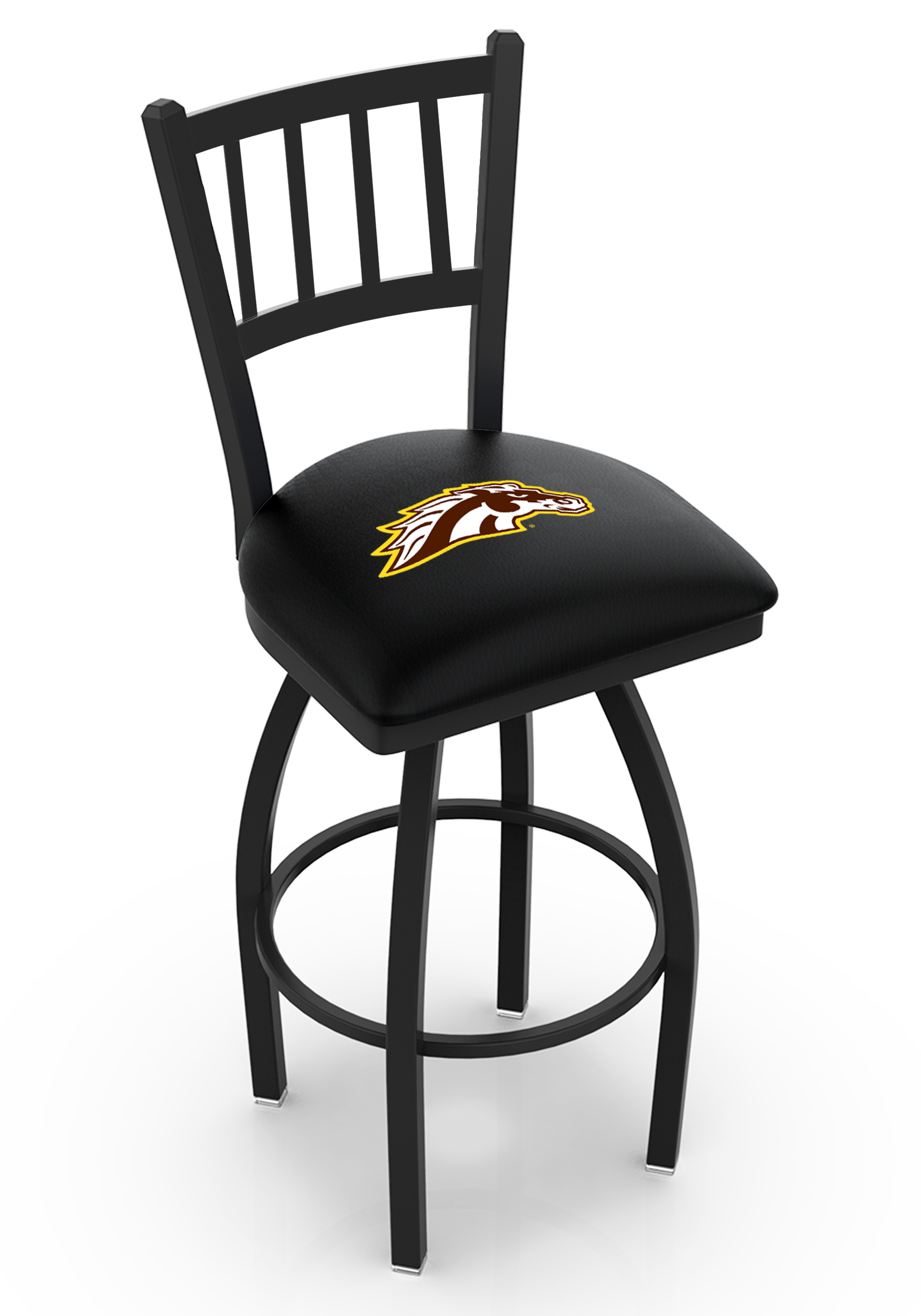 L018 Western Michigan 36" Swivel Bar Stool with Black Wrinkle Finish  