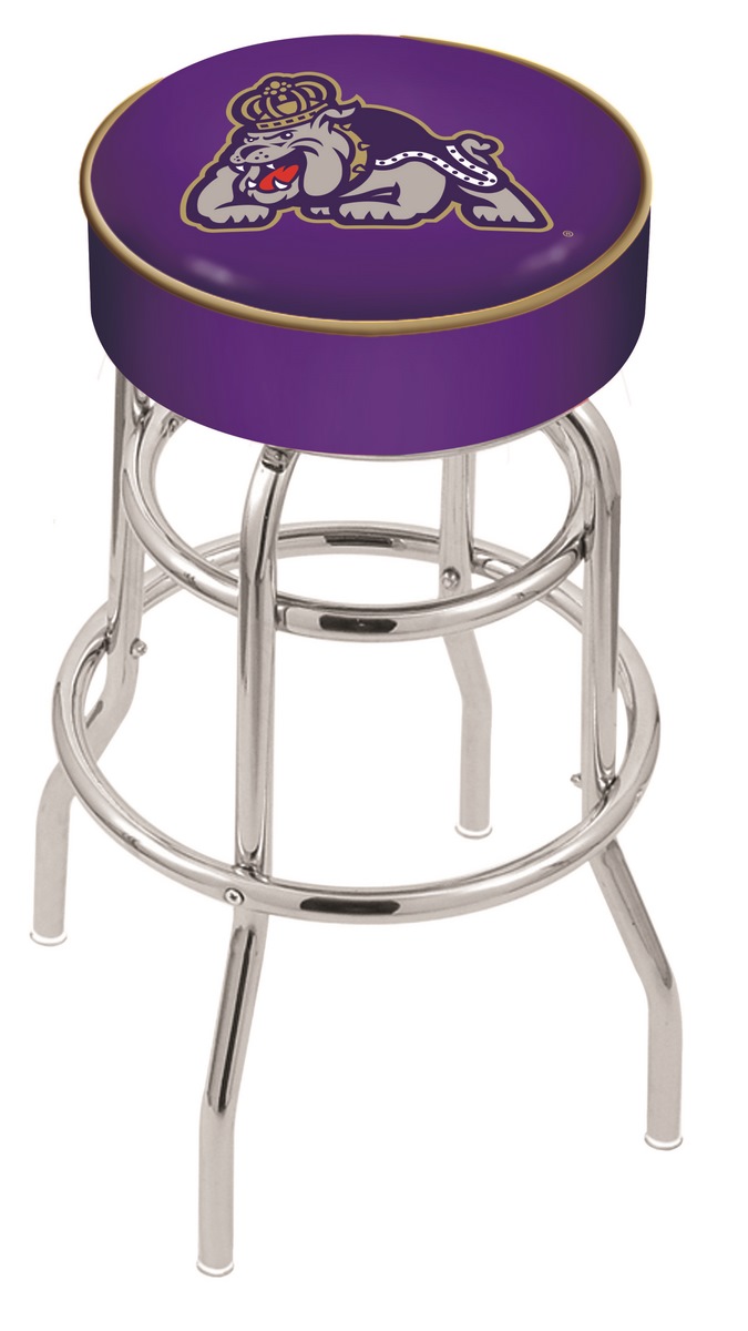  L7C1 James Madison 30" Double-Ring Swivel Bar Stool with Chrome Finish   