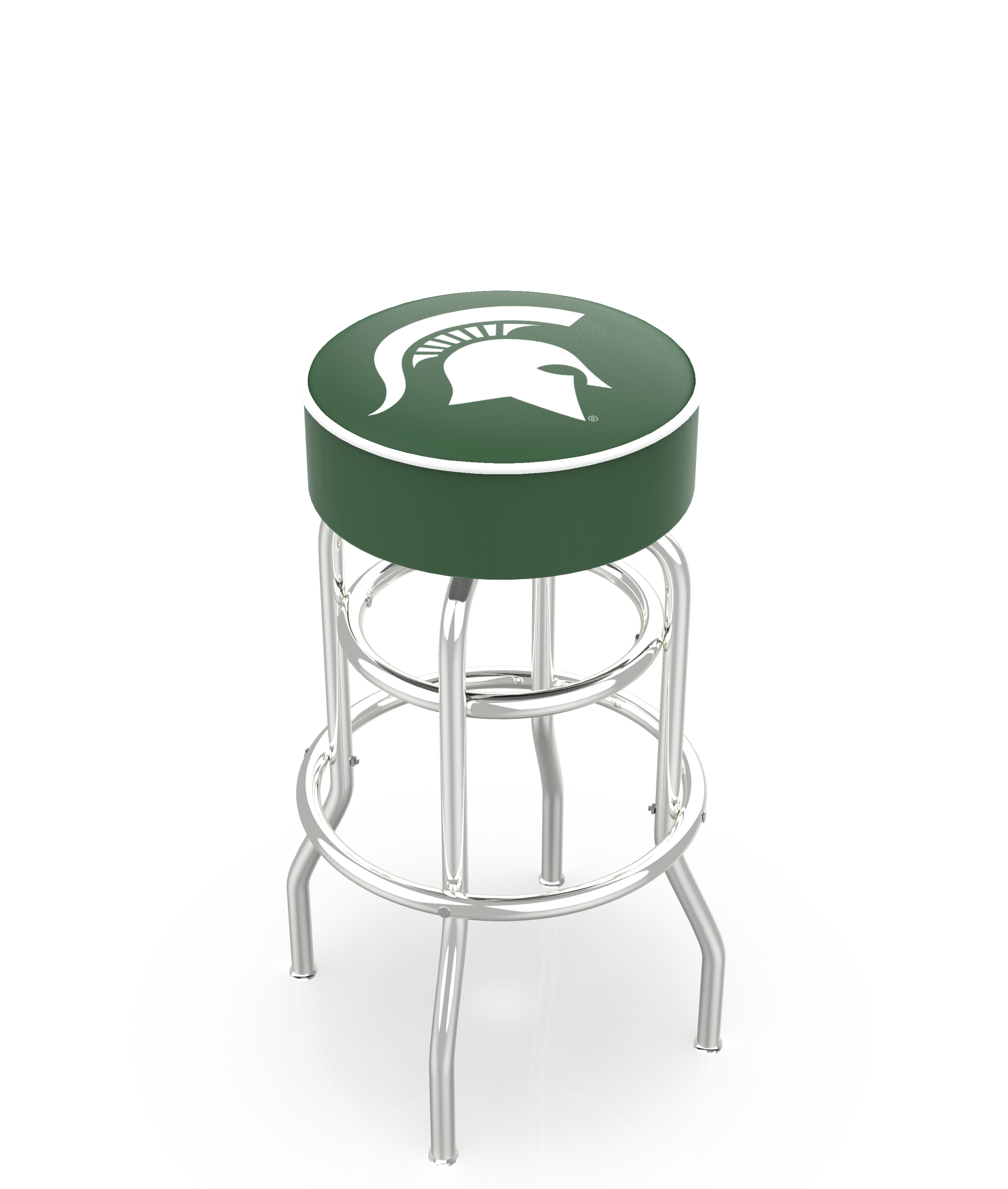  L7C1 Michigan State 25" Double-Ring Swivel Counter Stool with Chrome Finish   