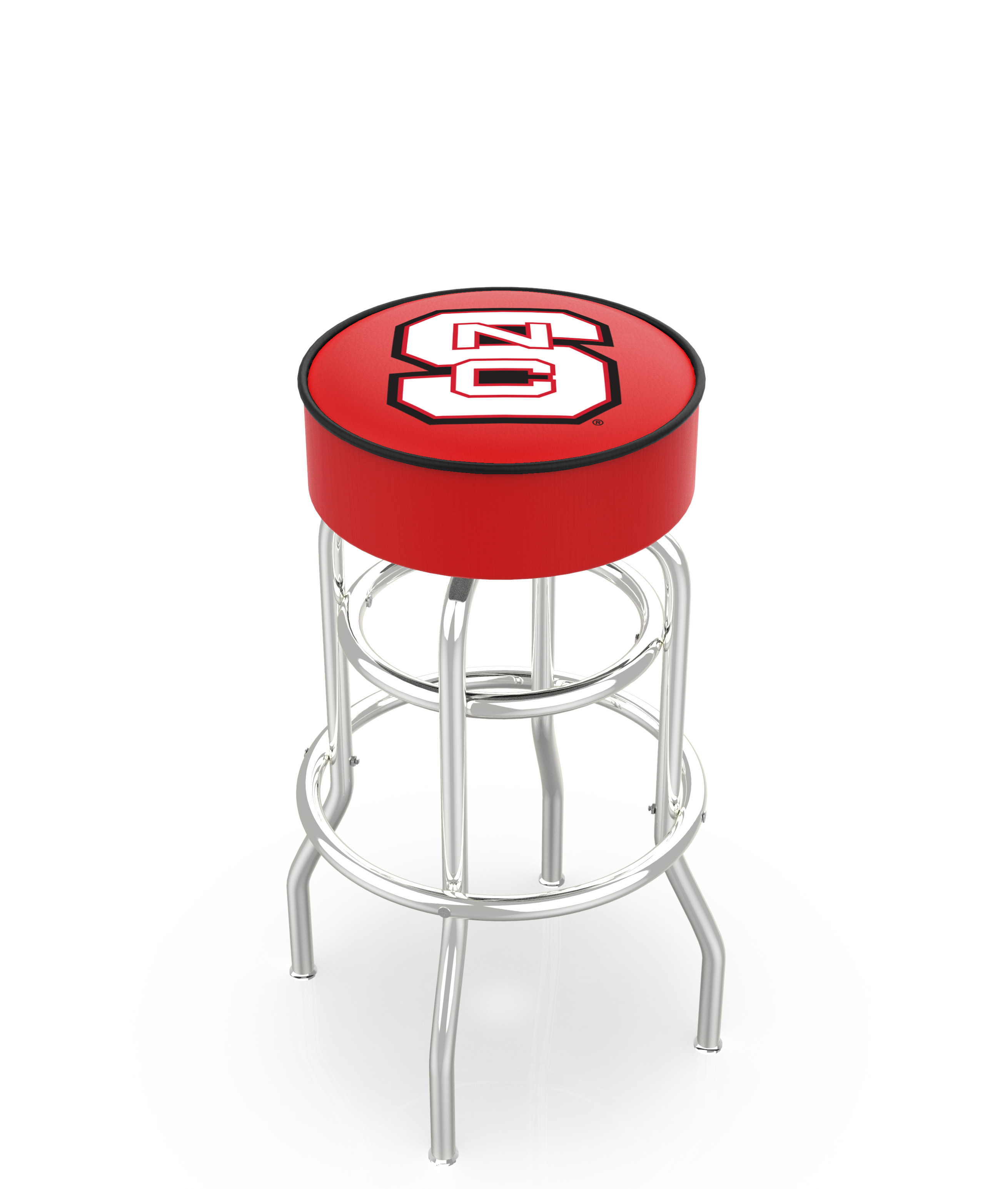  L7C1 North Carolina State 30" Double-Ring Swivel Bar Stool with Chrome Finish   