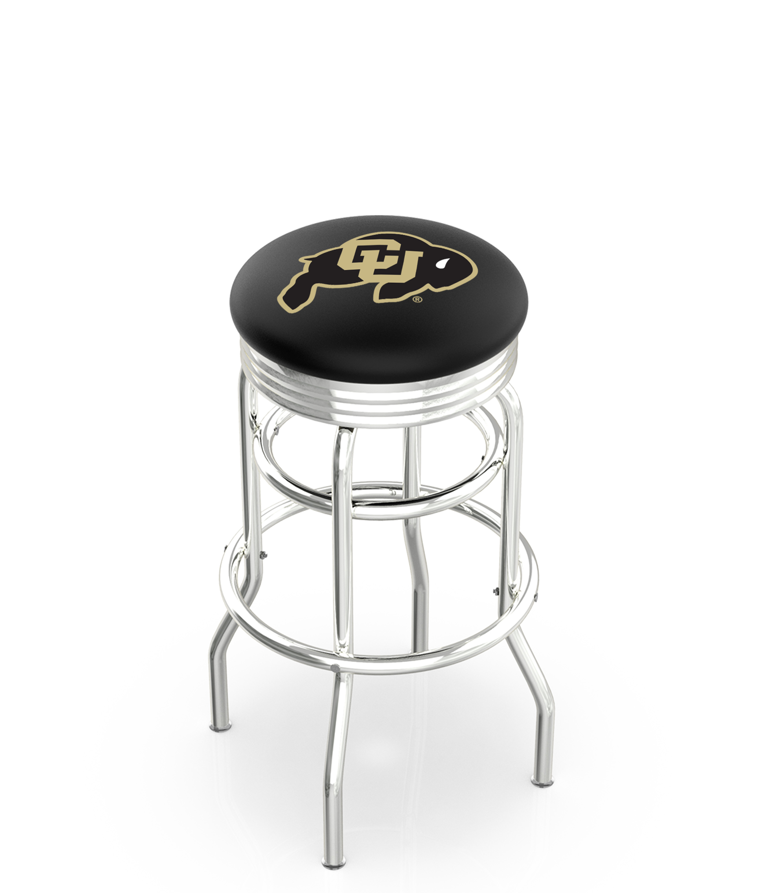  L7C3C Colorado 30" Double-Ring Swivel Bar Stool with Chrome Finish  