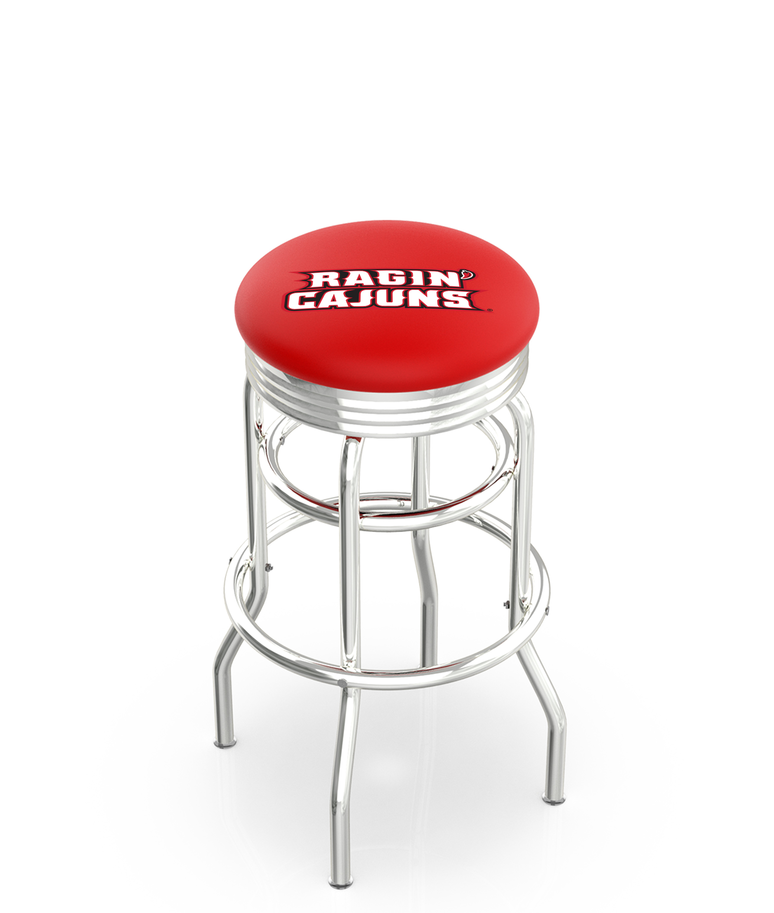 L7C3C Louisiana-Lafayette 30" Double-Ring Swivel Bar Stool with Chrome Finish  