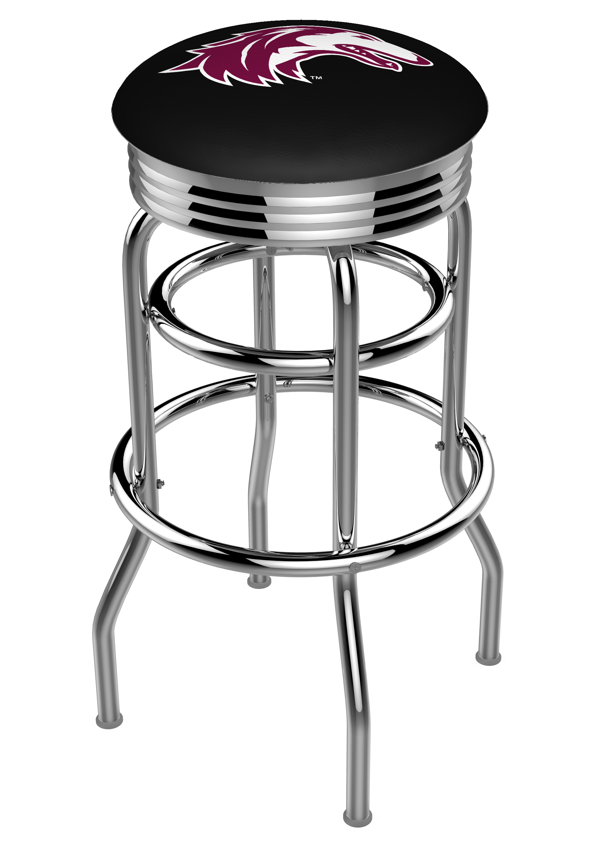  L7C3C Southern Illinois 30" Double-Ring Swivel Bar Stool with Chrome Finish  