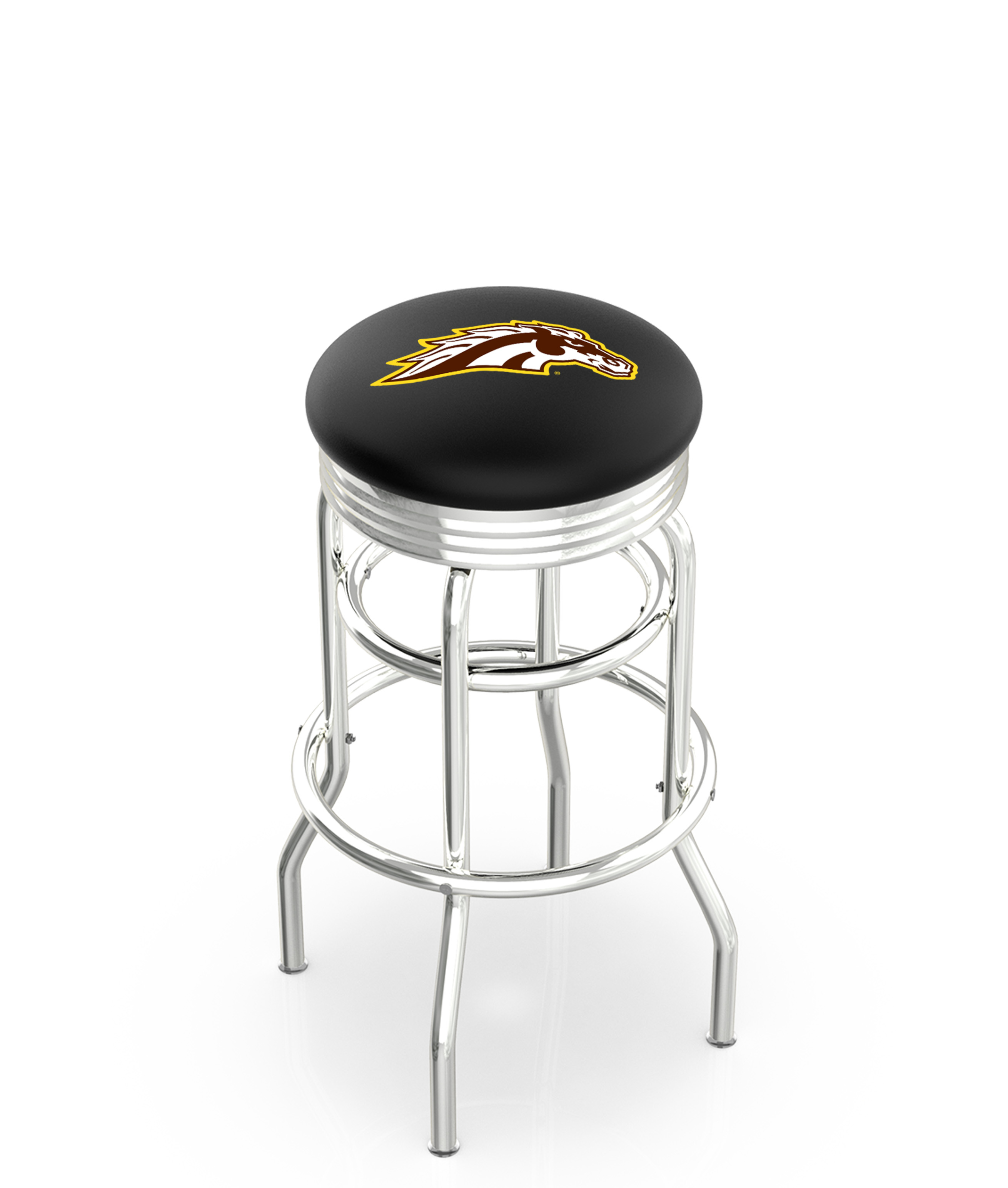  L7C3C Western Michigan 30" Double-Ring Swivel Bar Stool with Chrome Finish  