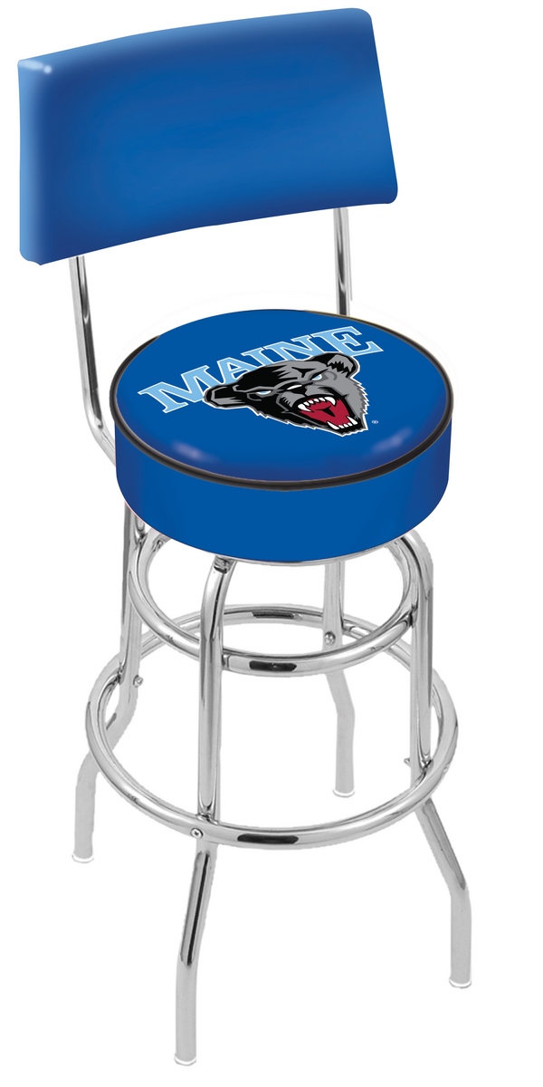  L7C4 Maine 30" Double-Ring Swivel Bar Stool with Chrome Finish  