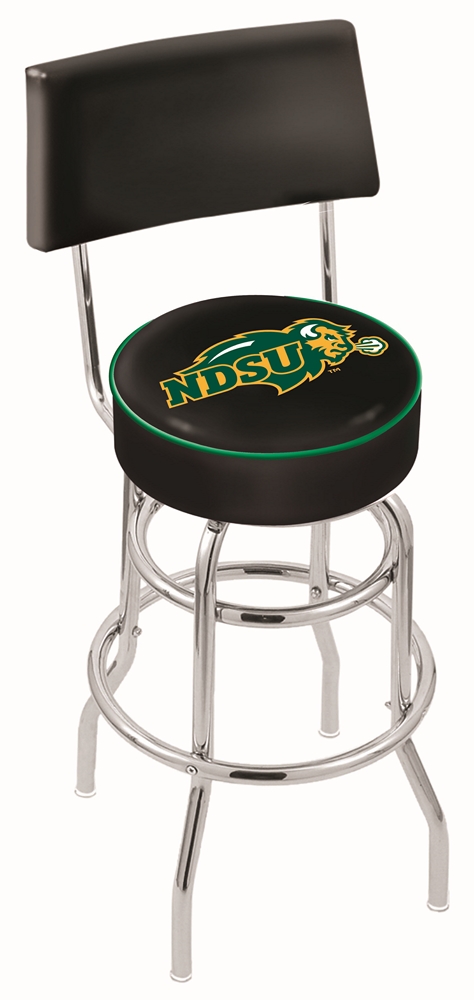  L7C4 North Dakota State 30" Double-Ring Swivel Bar Stool with Chrome Finish  