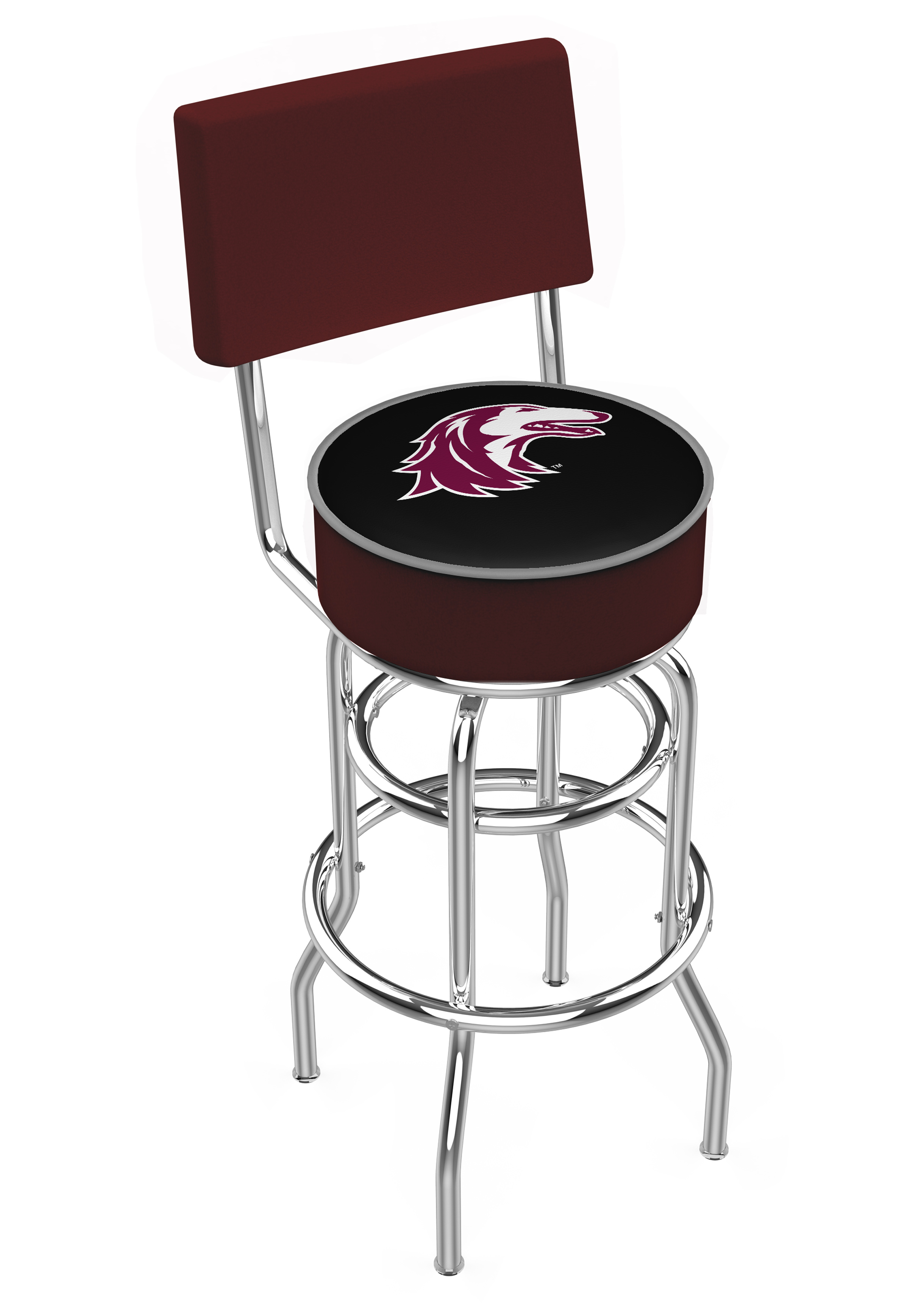  L7C4 Southern Illinois 30" Double-Ring Swivel Bar Stool with Chrome Finish  