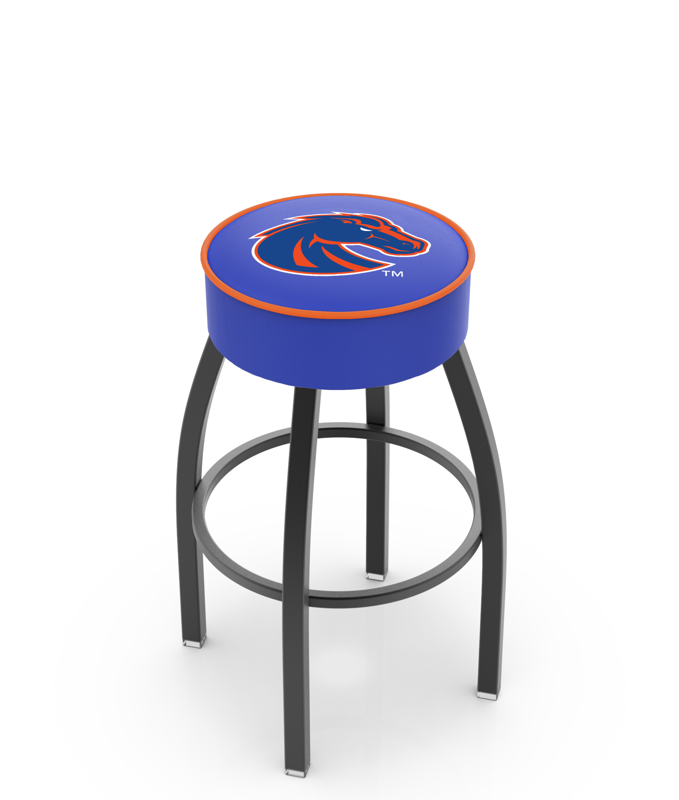  L8B1 Boise State 30" Swivel Bar Stool with Black Wrinkle Finish   