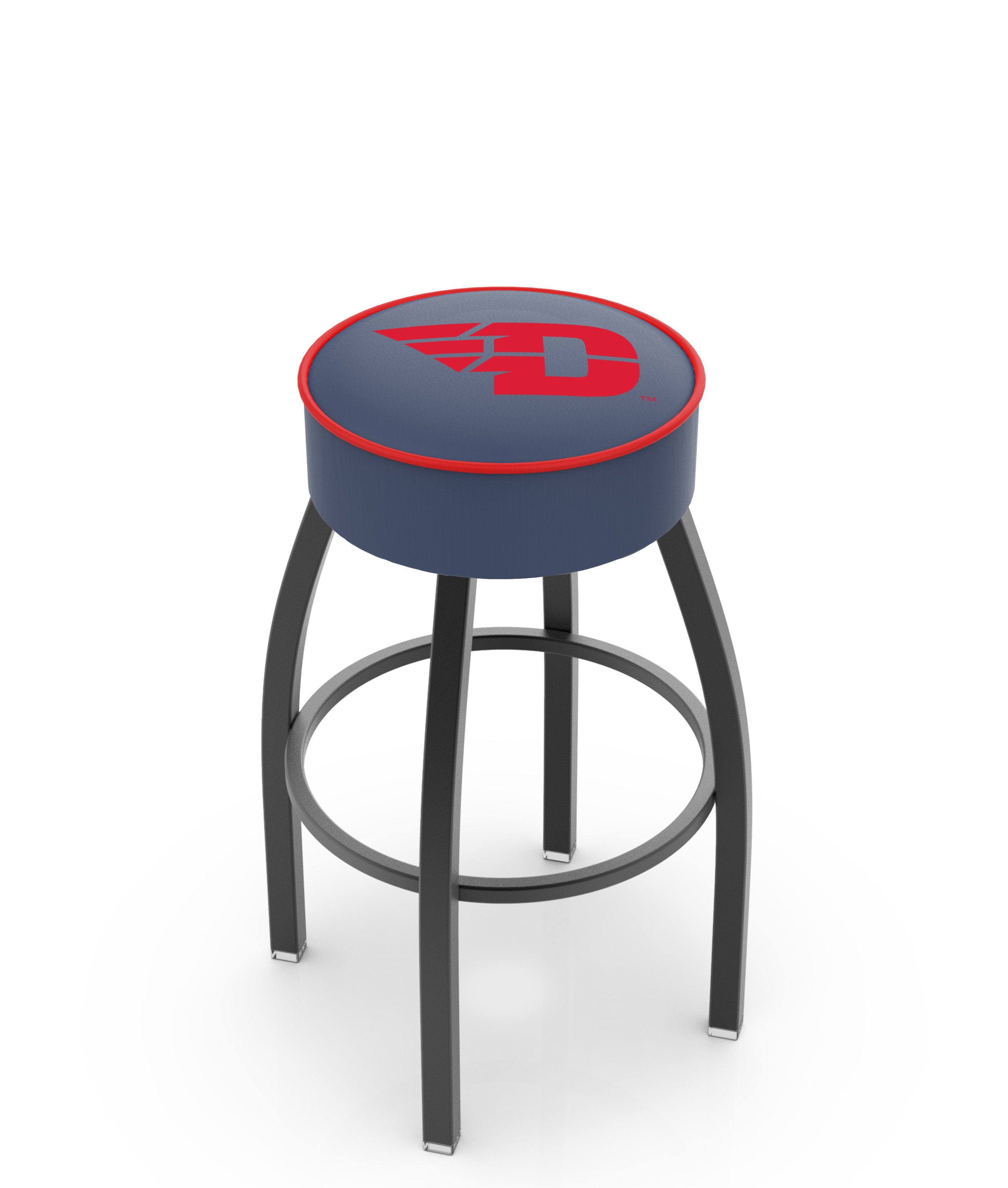  L8B1 University of Dayton 30" Swivel Bar Stool with Black Wrinkle Finish   