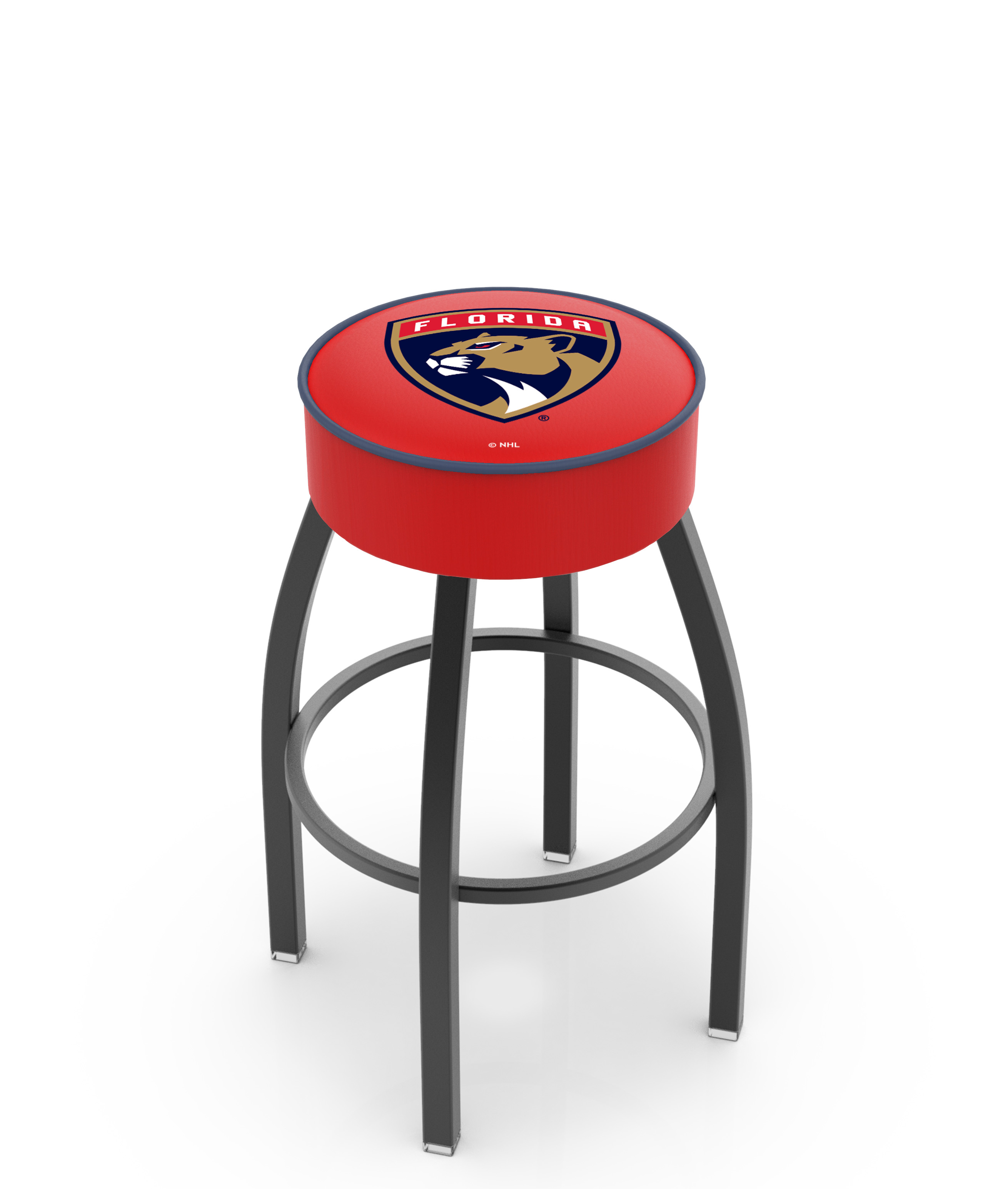  L8B1 Florida Panthers 30" Swivel Bar Stool with Black Wrinkle Finish   