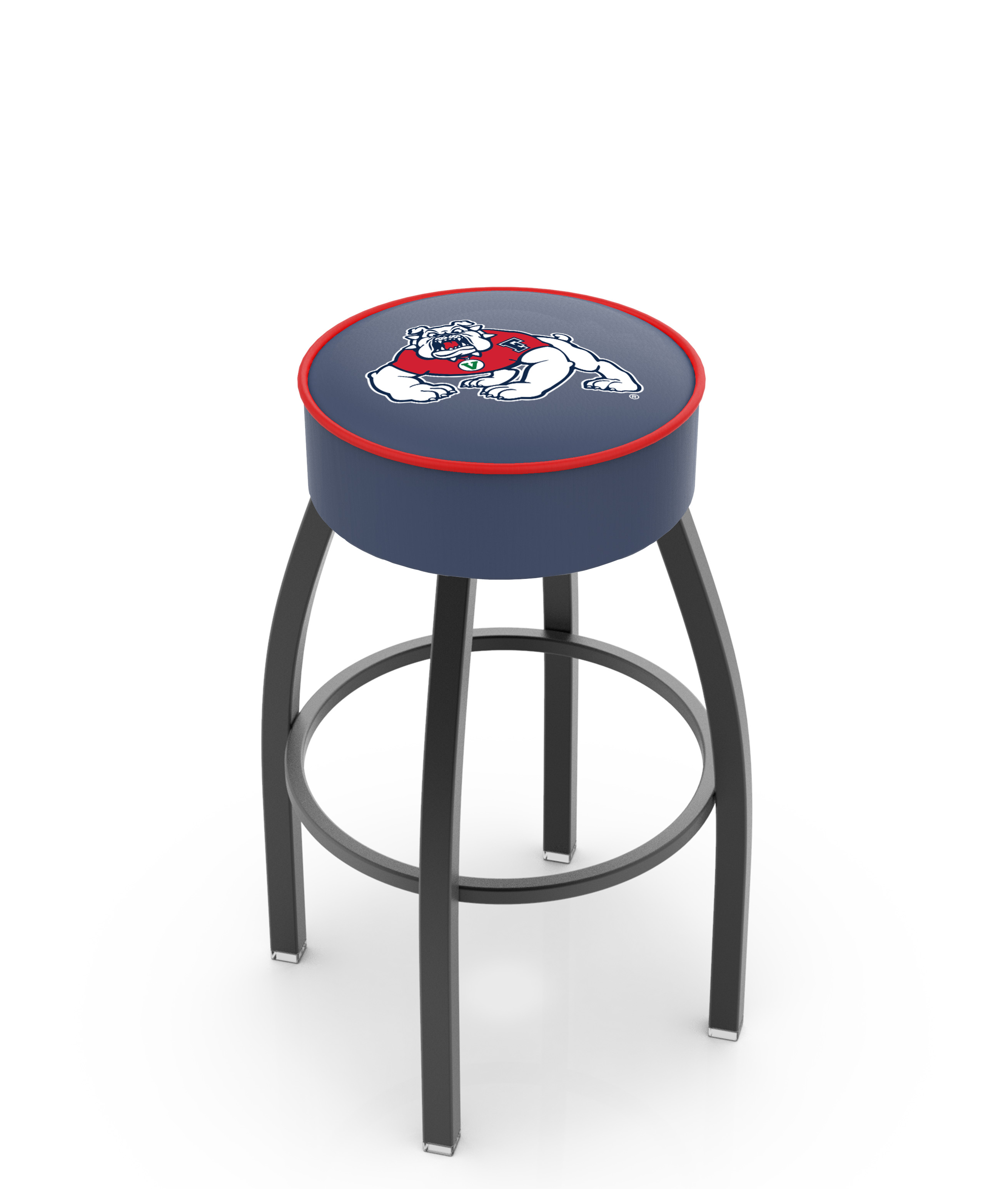  L8B1 Fresno State 30" Swivel Bar Stool with Black Wrinkle Finish   