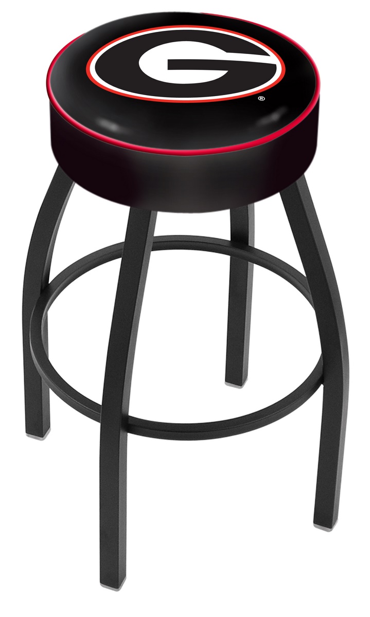  L8B1 Georgia "G"  30" Swivel Bar Stool with Black Wrinkle Finish   