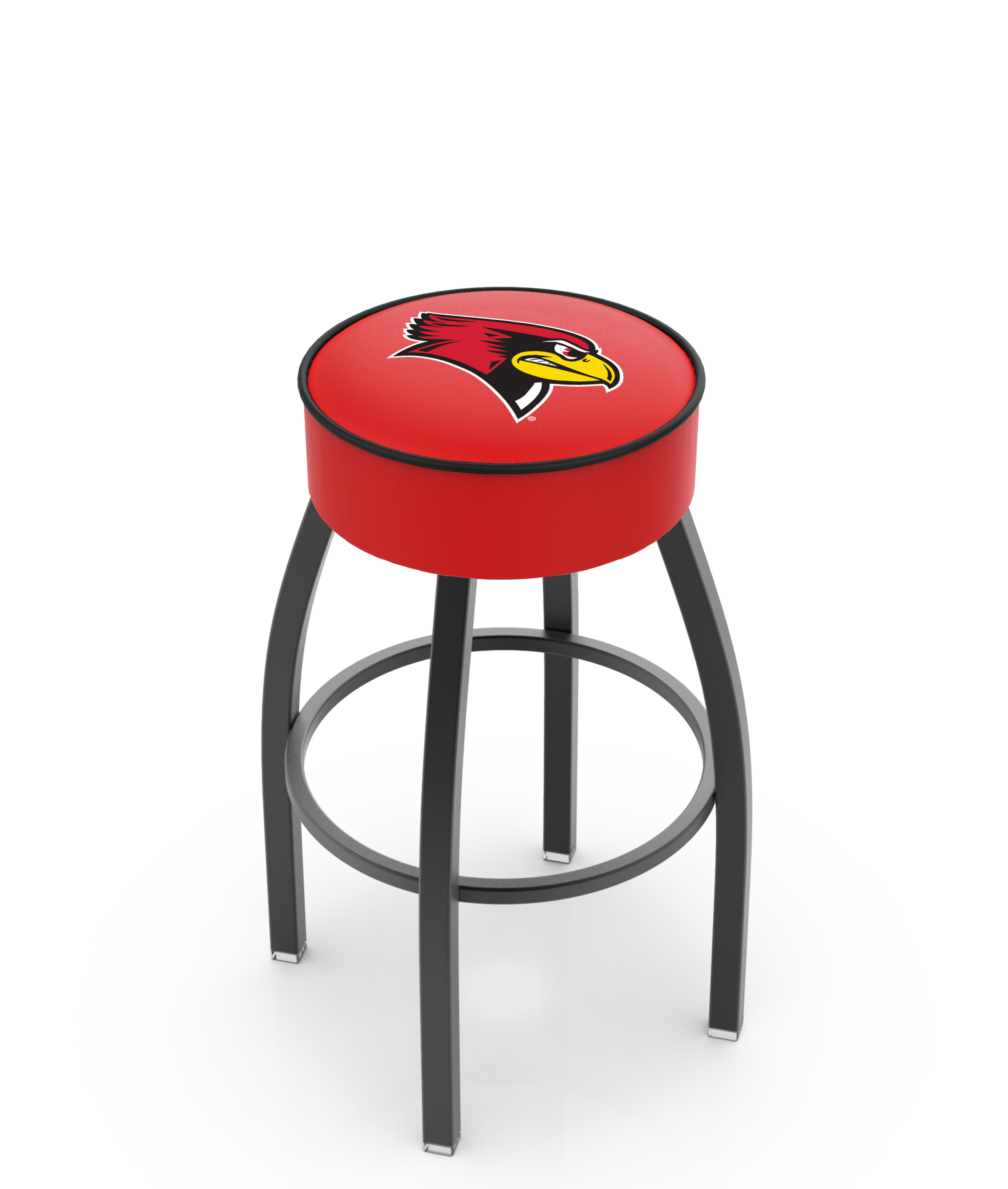  L8B1 Illinois State 30" Swivel Bar Stool with Black Wrinkle Finish   