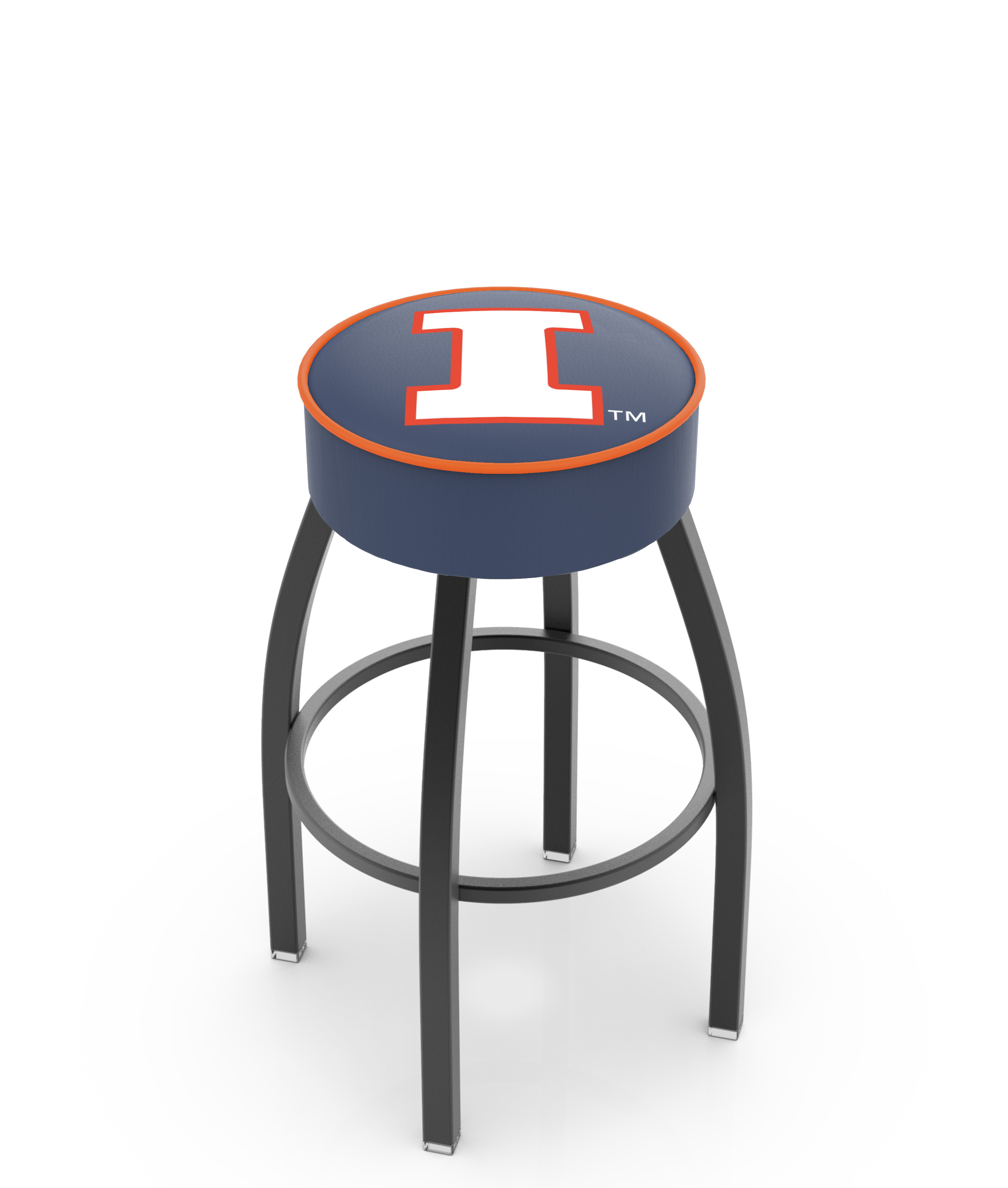 L8B1 Illinois 30" Swivel Bar Stool with Black Wrinkle Finish   