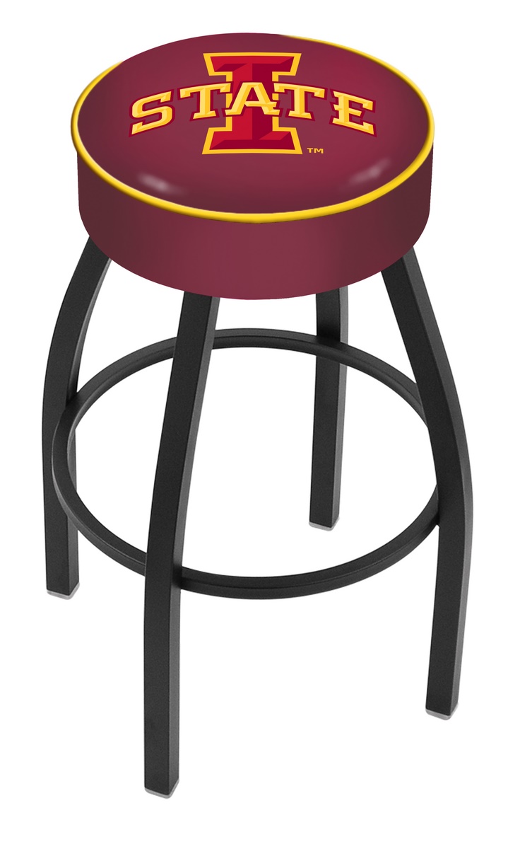  L8B1 Iowa State 30" Swivel Bar Stool with Black Wrinkle Finish   