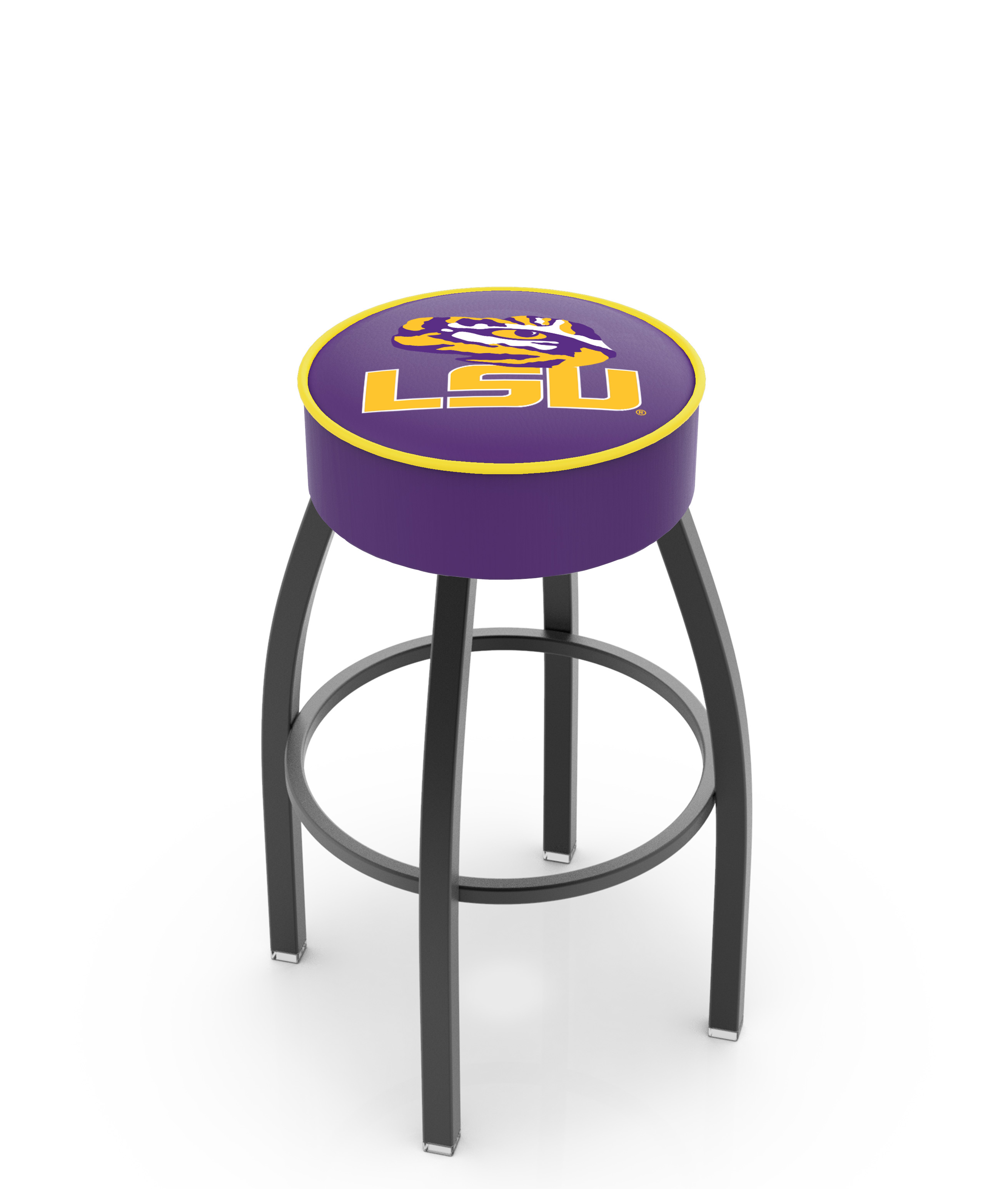  L8B1 Louisiana State 30" Swivel Bar Stool with Black Wrinkle Finish   