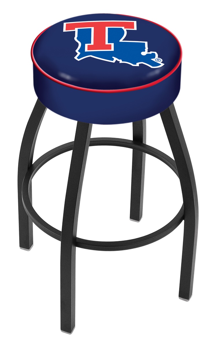  L8B1 Louisiana Tech 30" Swivel Bar Stool with Black Wrinkle Finish   