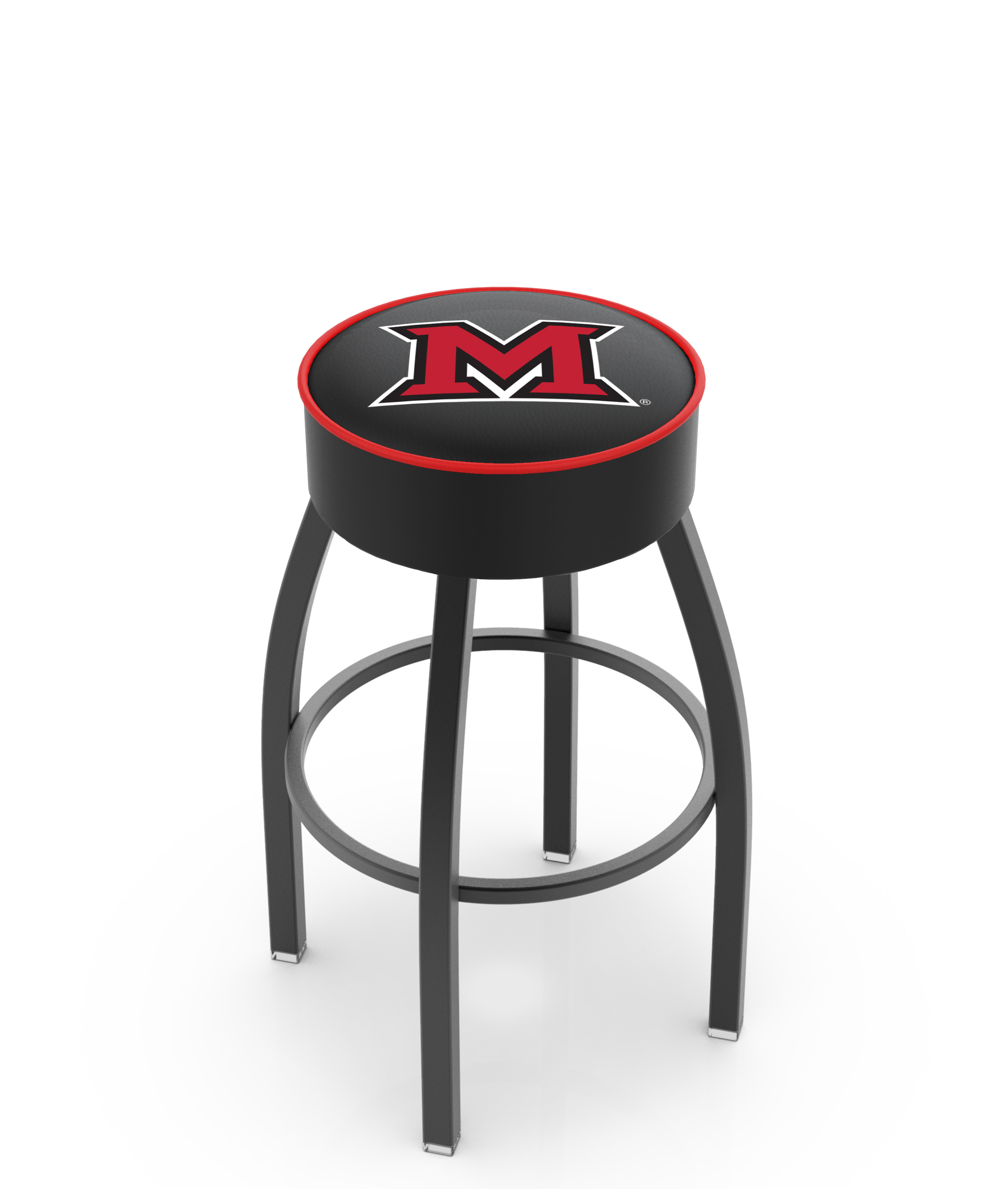  L8B1 Miami (OH) 30" Swivel Bar Stool with Black Wrinkle Finish   