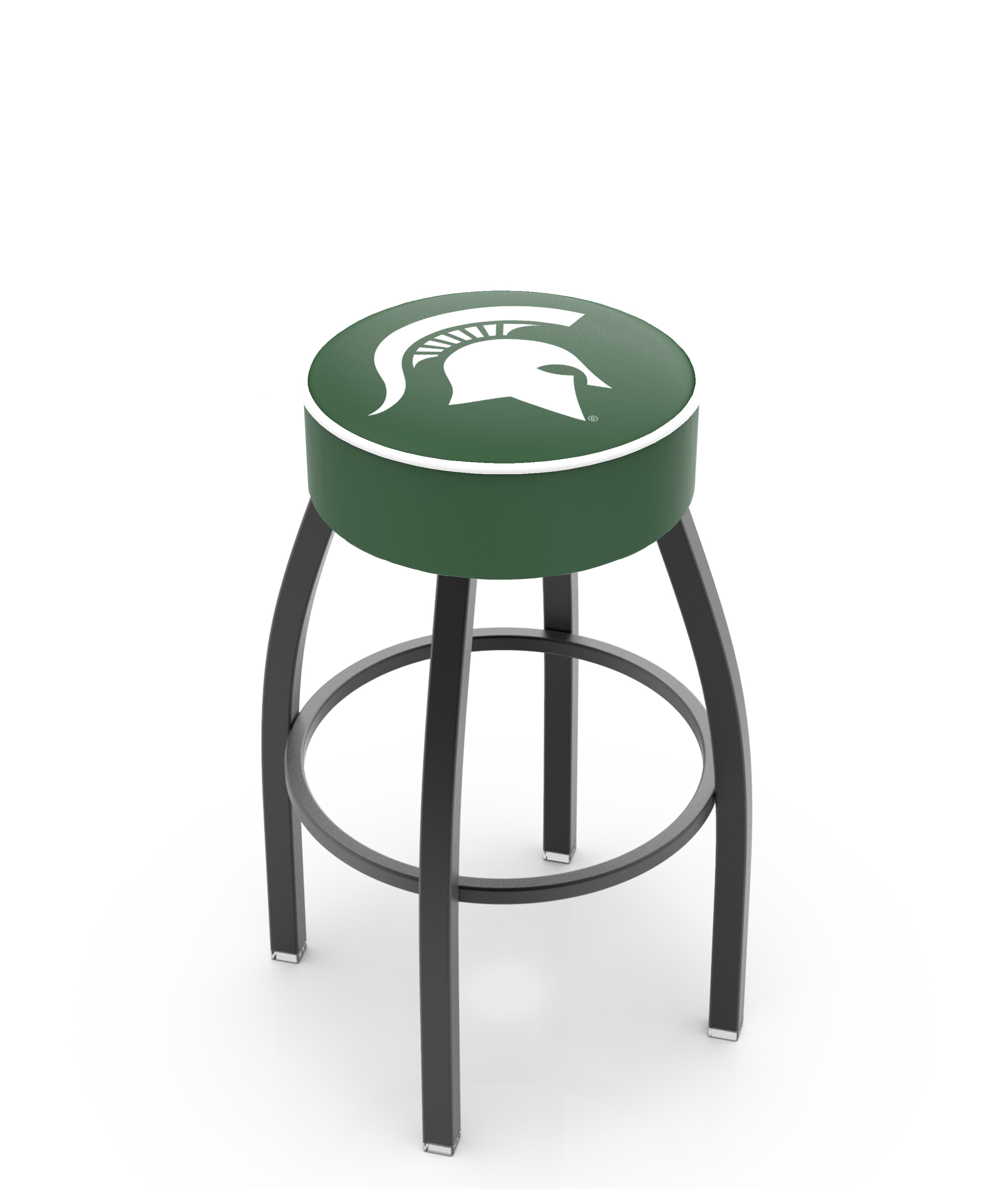  L8B1 Michigan State 30" Swivel Bar Stool with Black Wrinkle Finish   