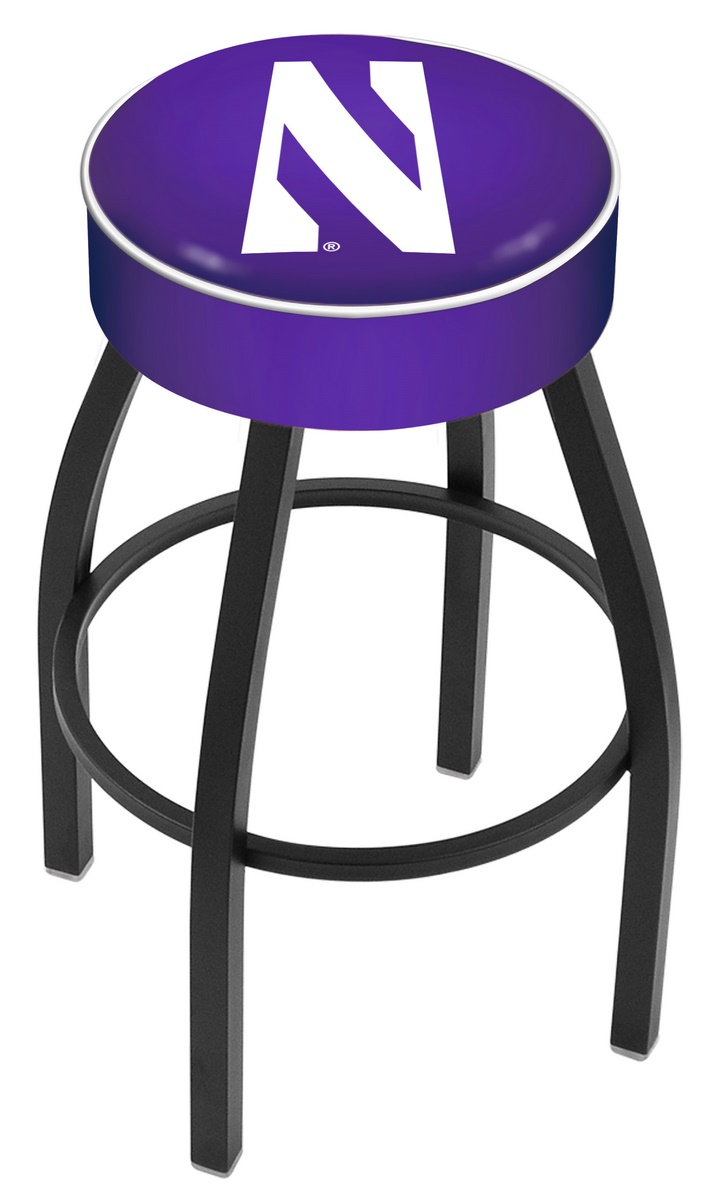  L8B1 Northwestern 30" Swivel Bar Stool with Black Wrinkle Finish   
