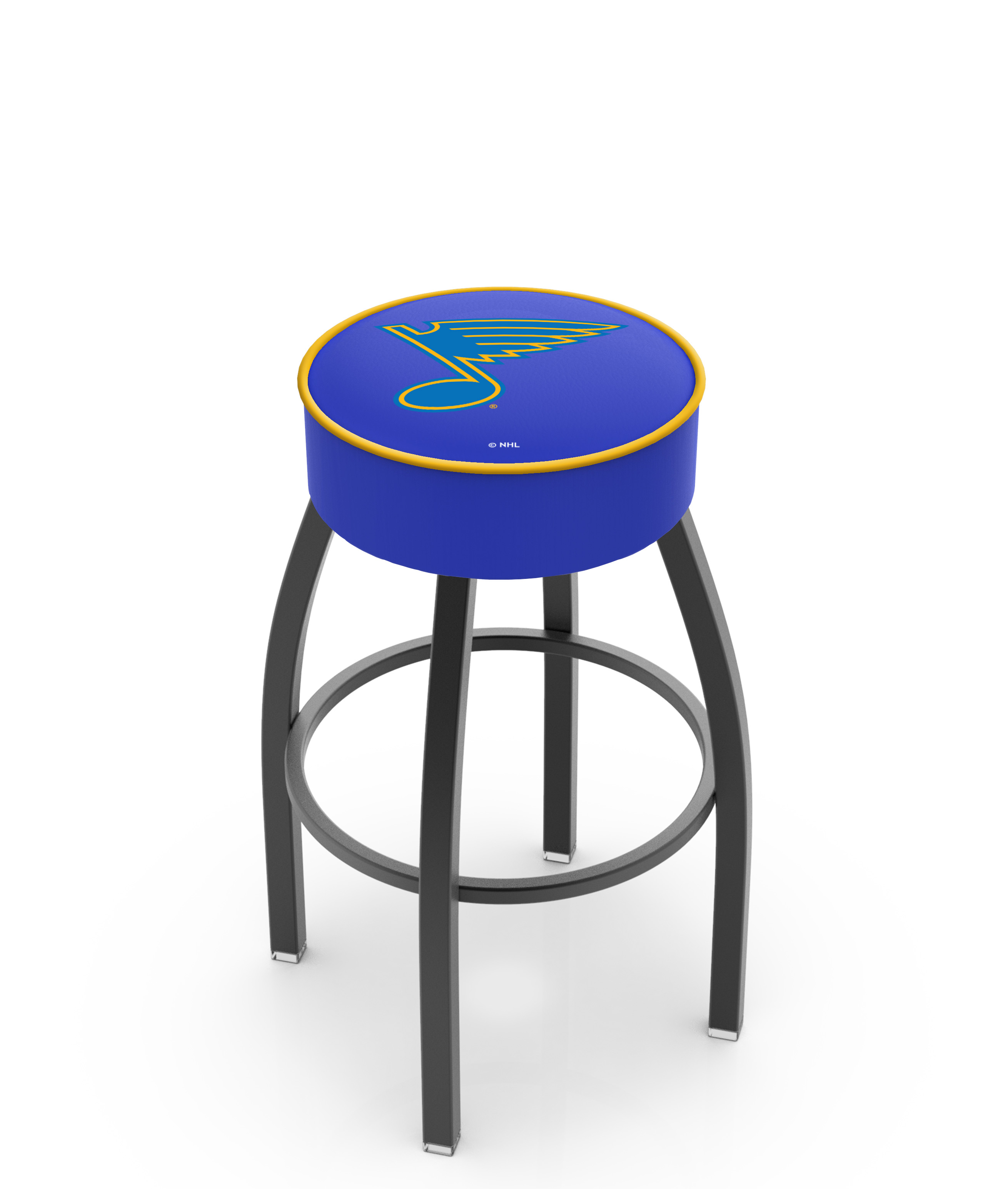  L8B1 St Louis Blues 30" Swivel Bar Stool with Black Wrinkle Finish   