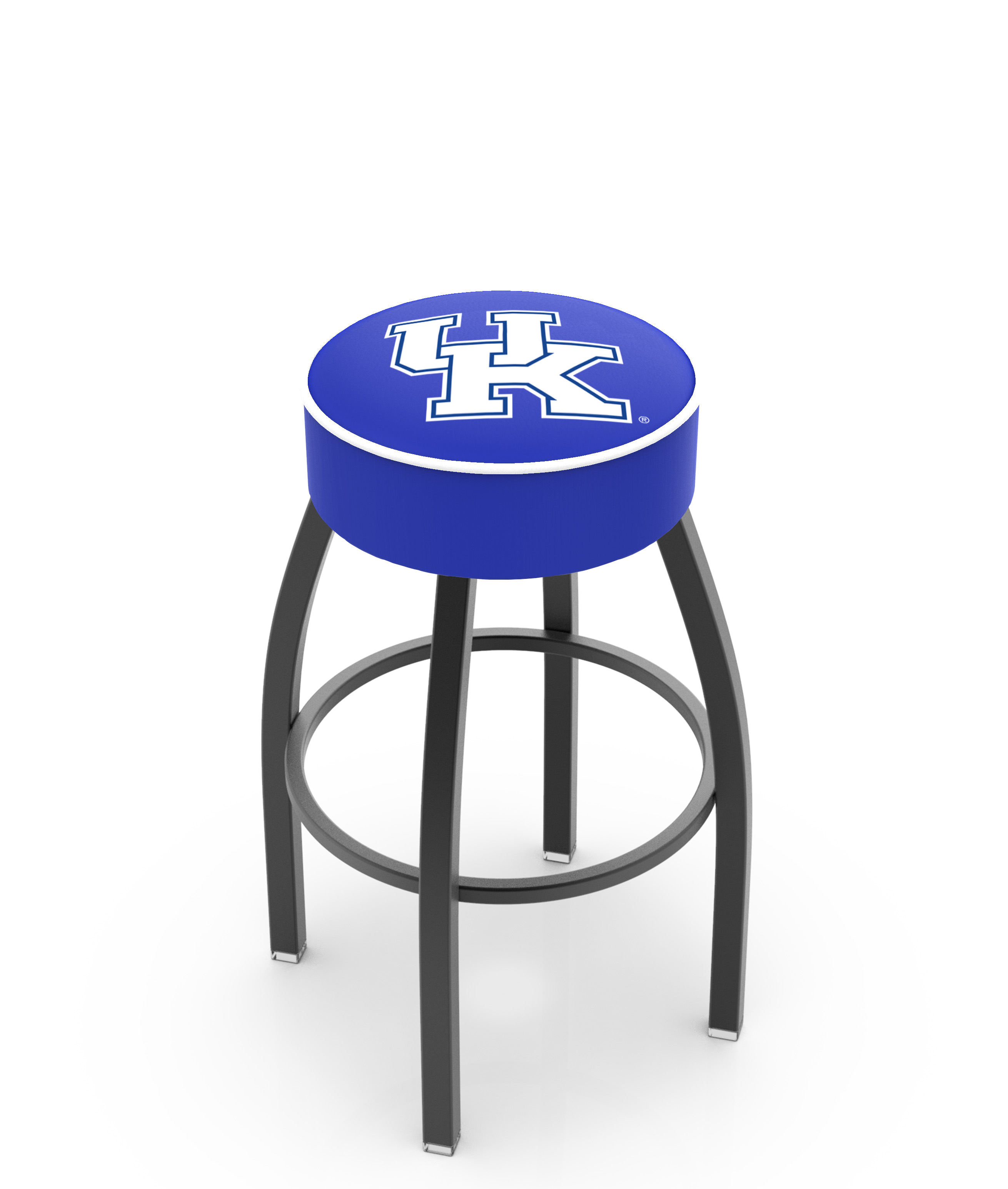  L8B1 Kentucky "UK"  25" Swivel Counter Stool with Black Wrinkle Finish   