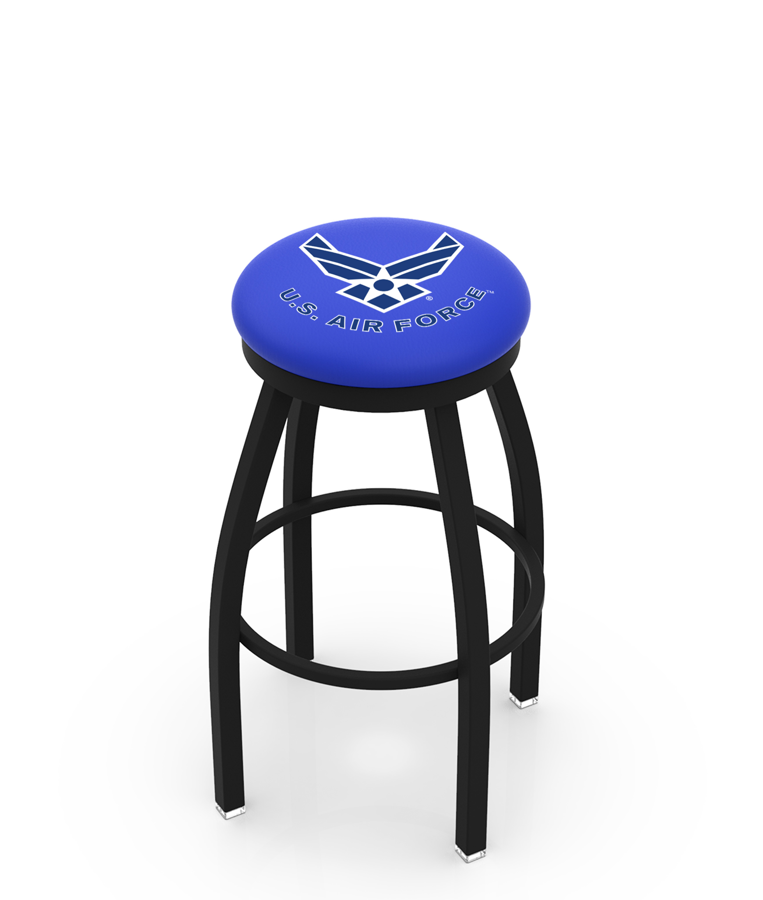  L8B2B U.S. Air Force 36" Swivel Bar Stool with Black Wrinkle Finish  