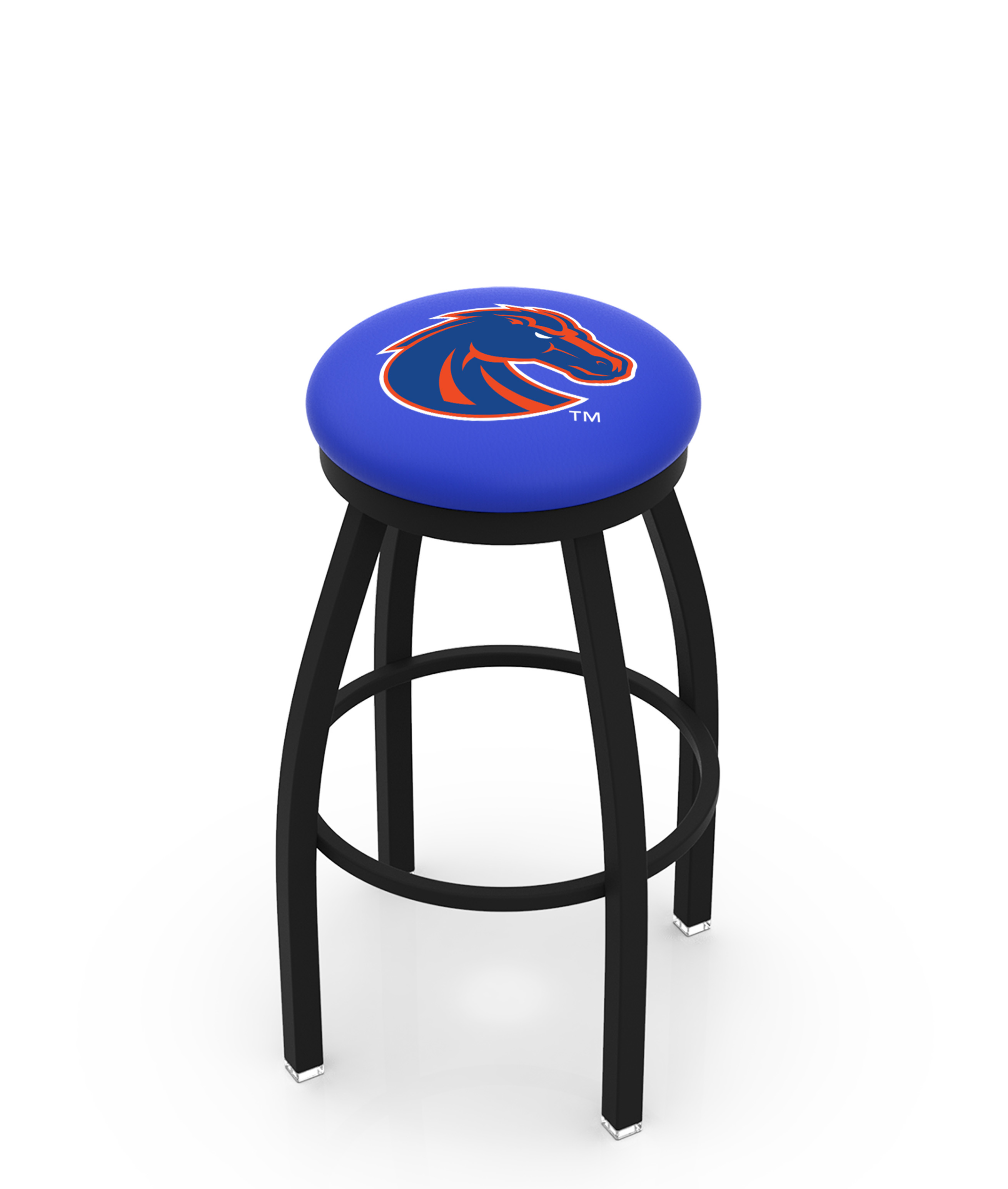  L8B2B Boise State 36" Swivel Bar Stool with Black Wrinkle Finish  
